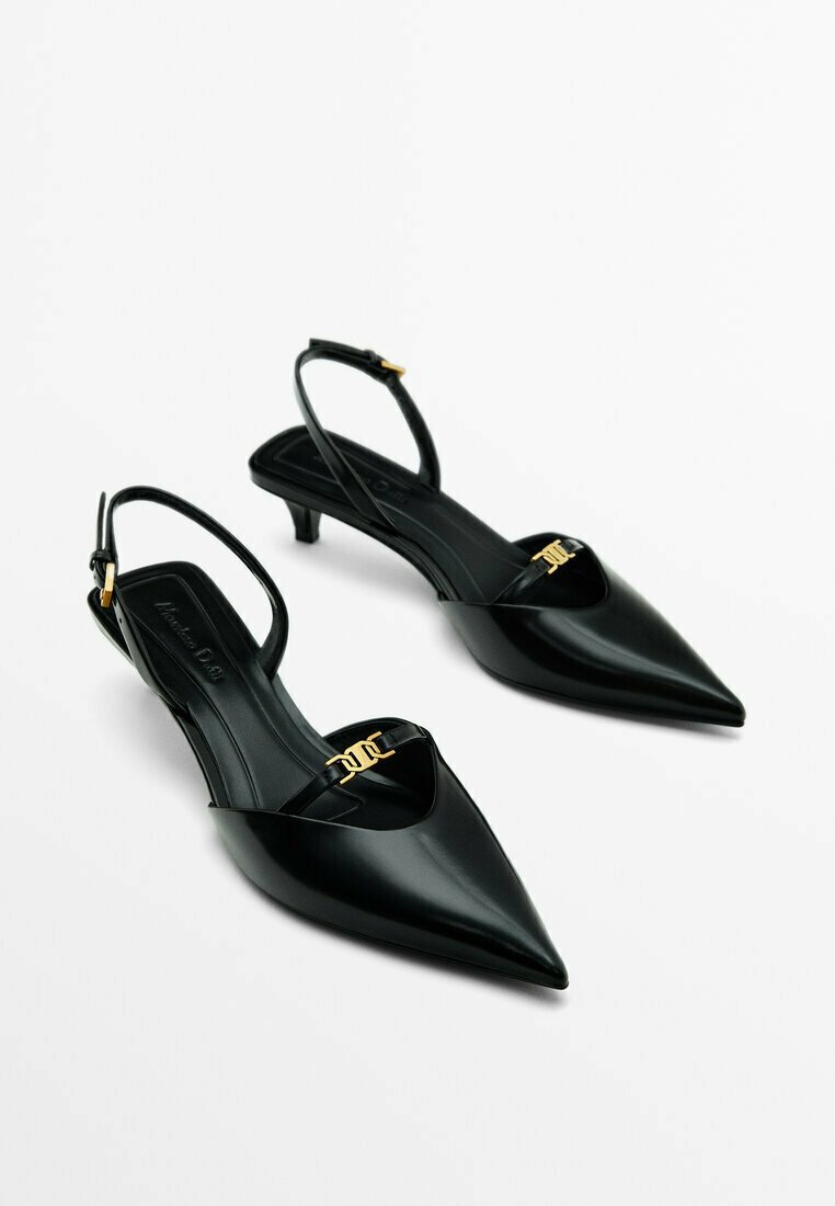 SLINGBACK WITH DECORATIVE METAL DETAIL - Classic heels