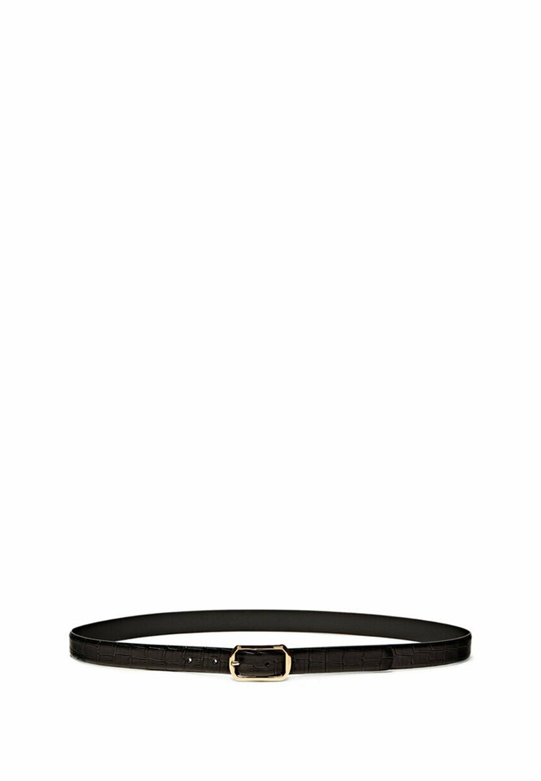 EMBOSSED MOCK CROC WITH OCTAGON BUCKLE - Belt