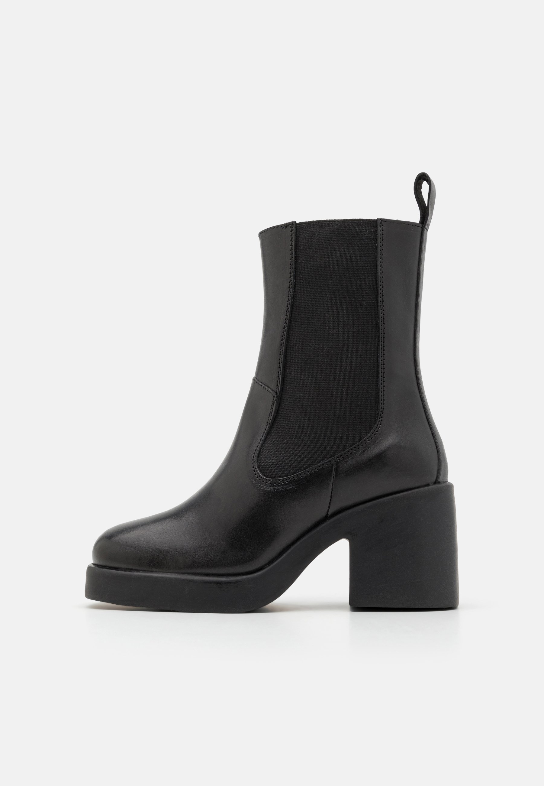 LEATHER - Platform ankle boots