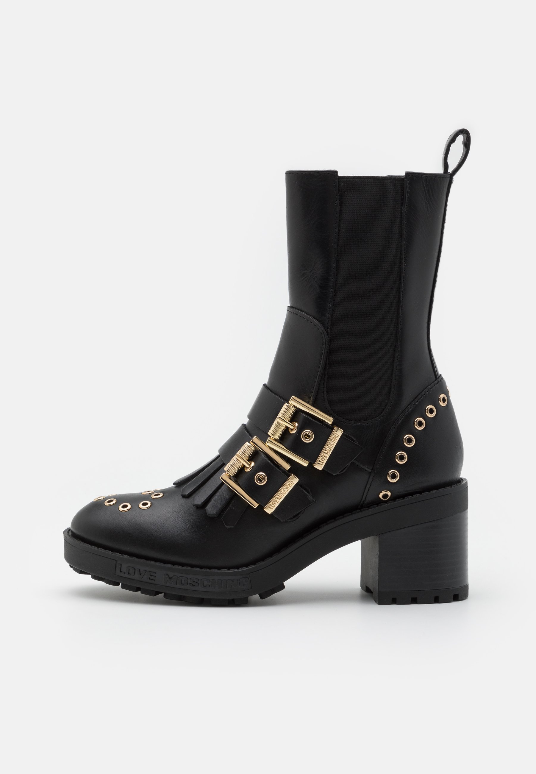 Cowboy/biker ankle boot