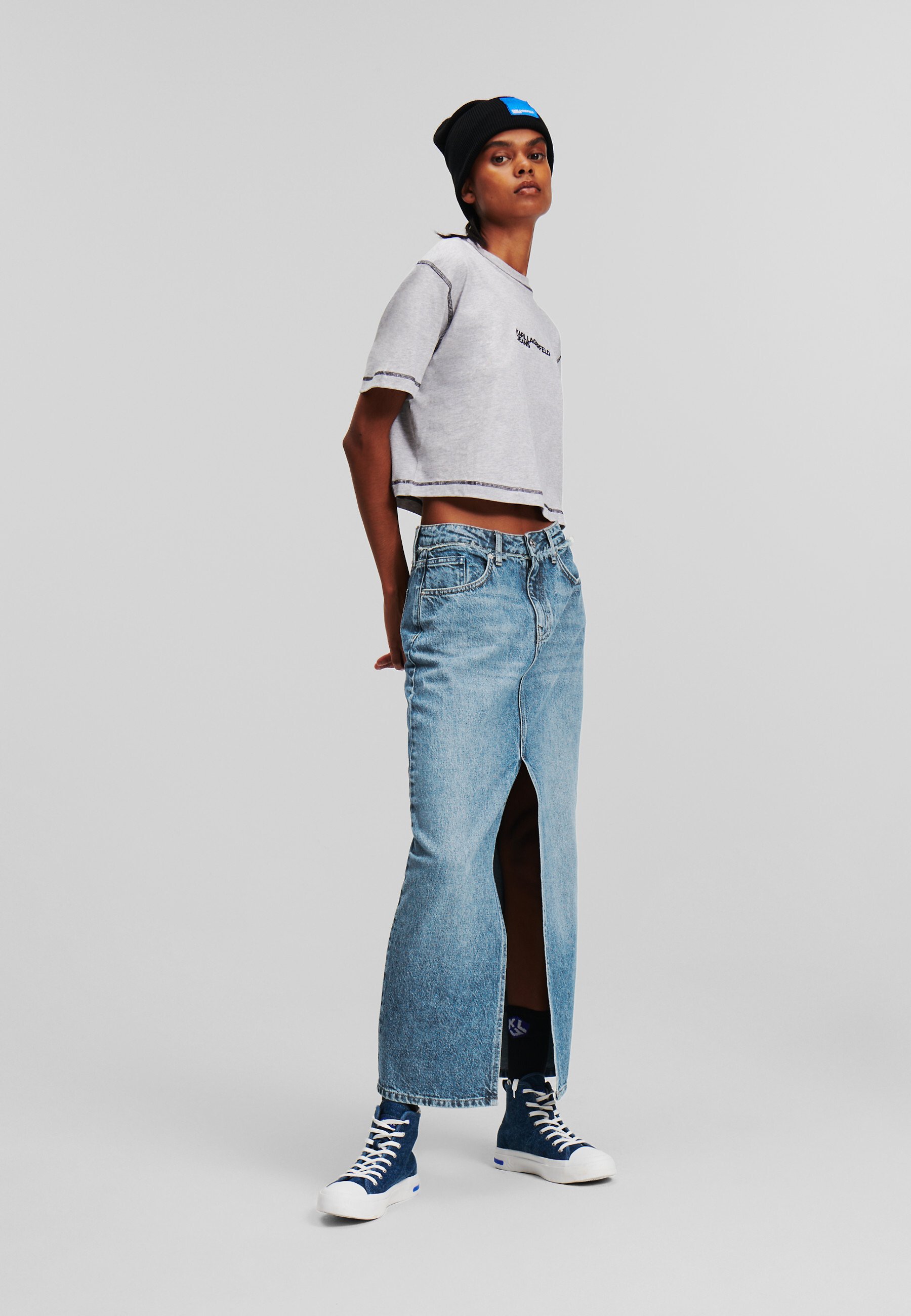 DETAIL - Denim skirt