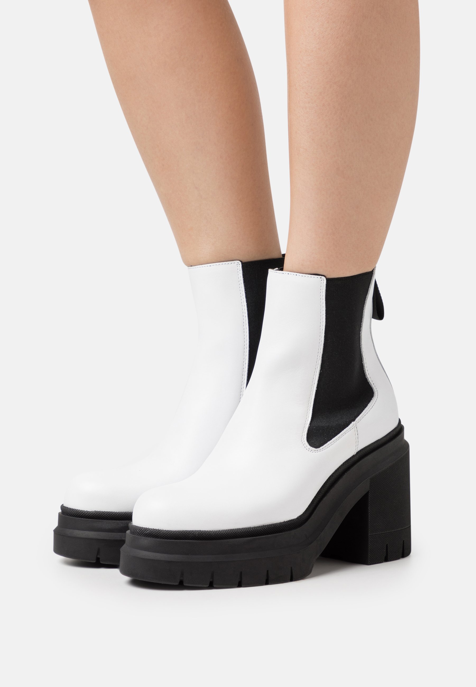 High heeled ankle boots