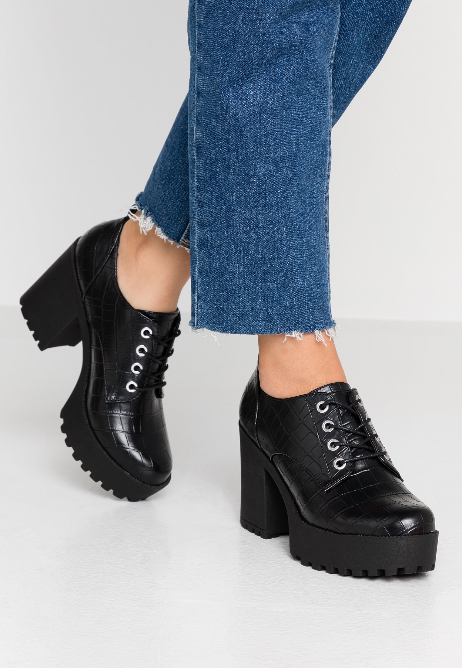 High heeled ankle boots