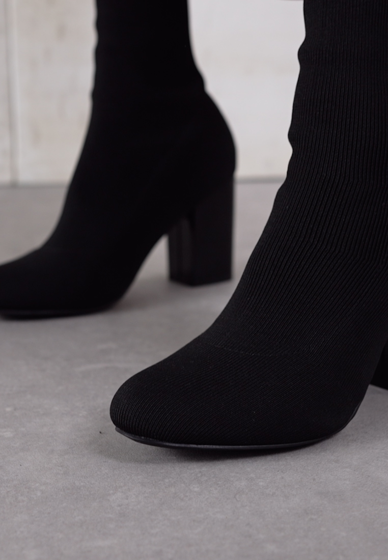 High heeled ankle boots