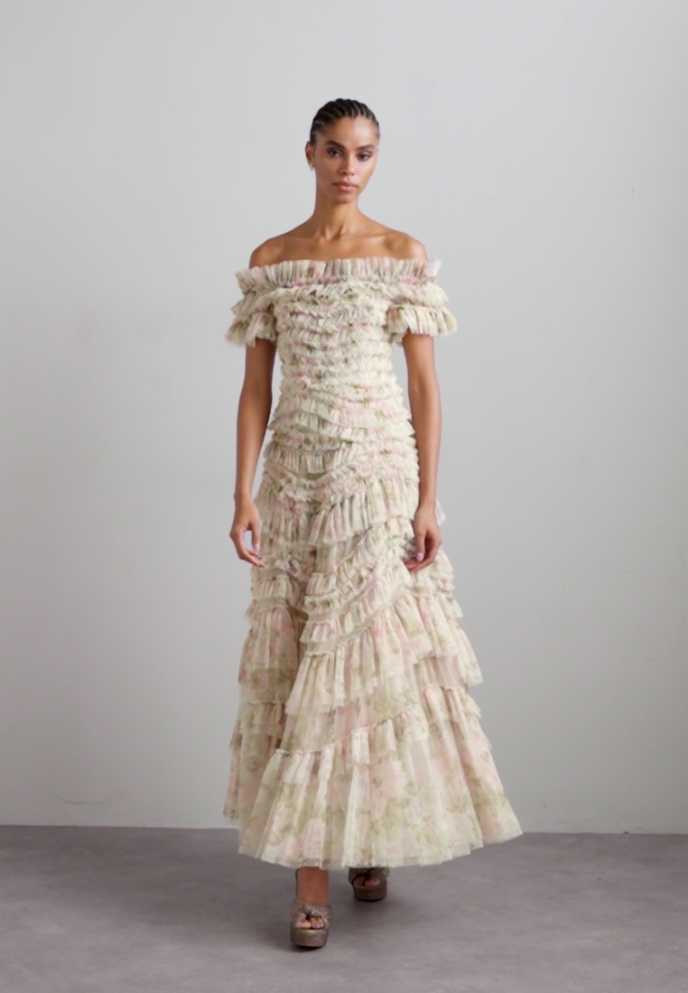 ROSE POWDER OFF SHOULDER GOWN - Occasion wear
