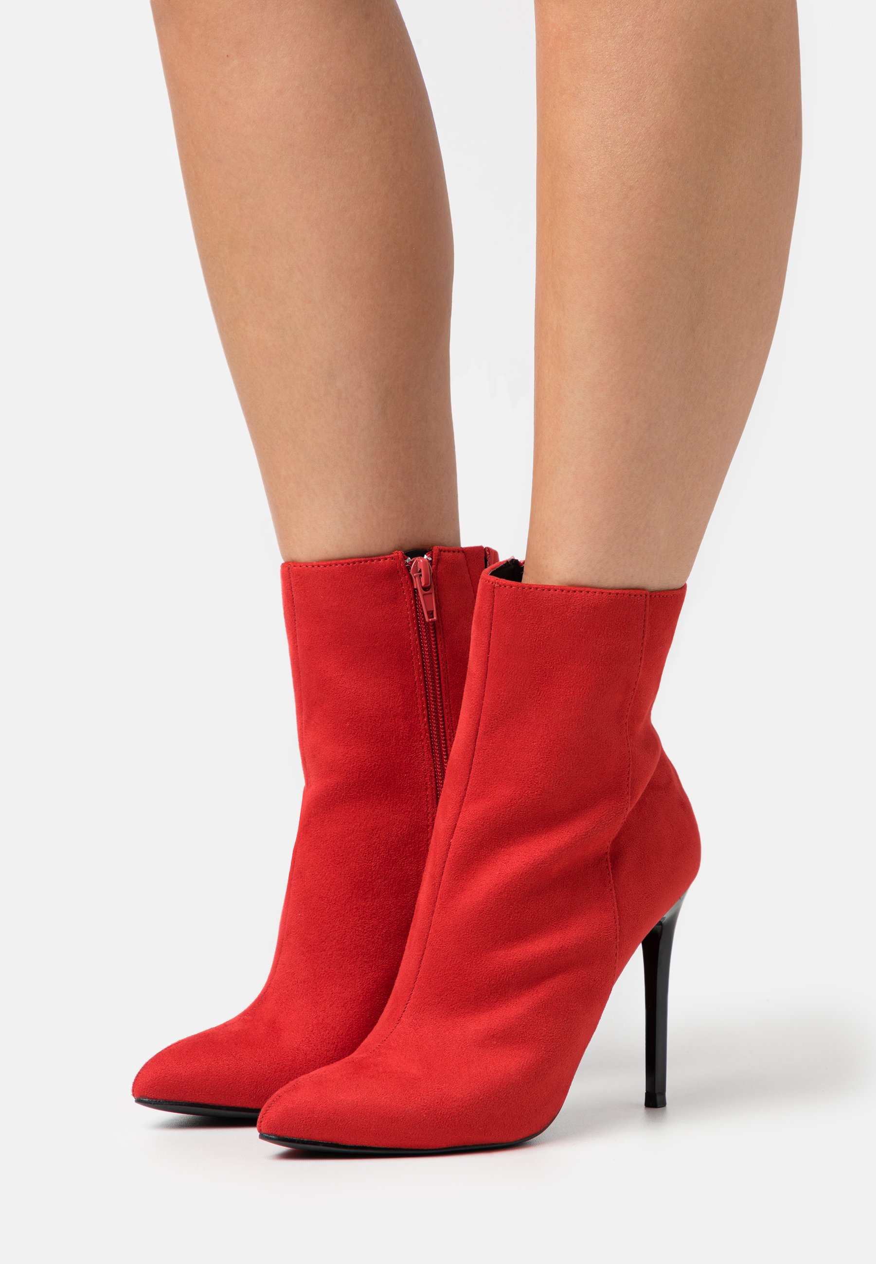High heeled ankle boots