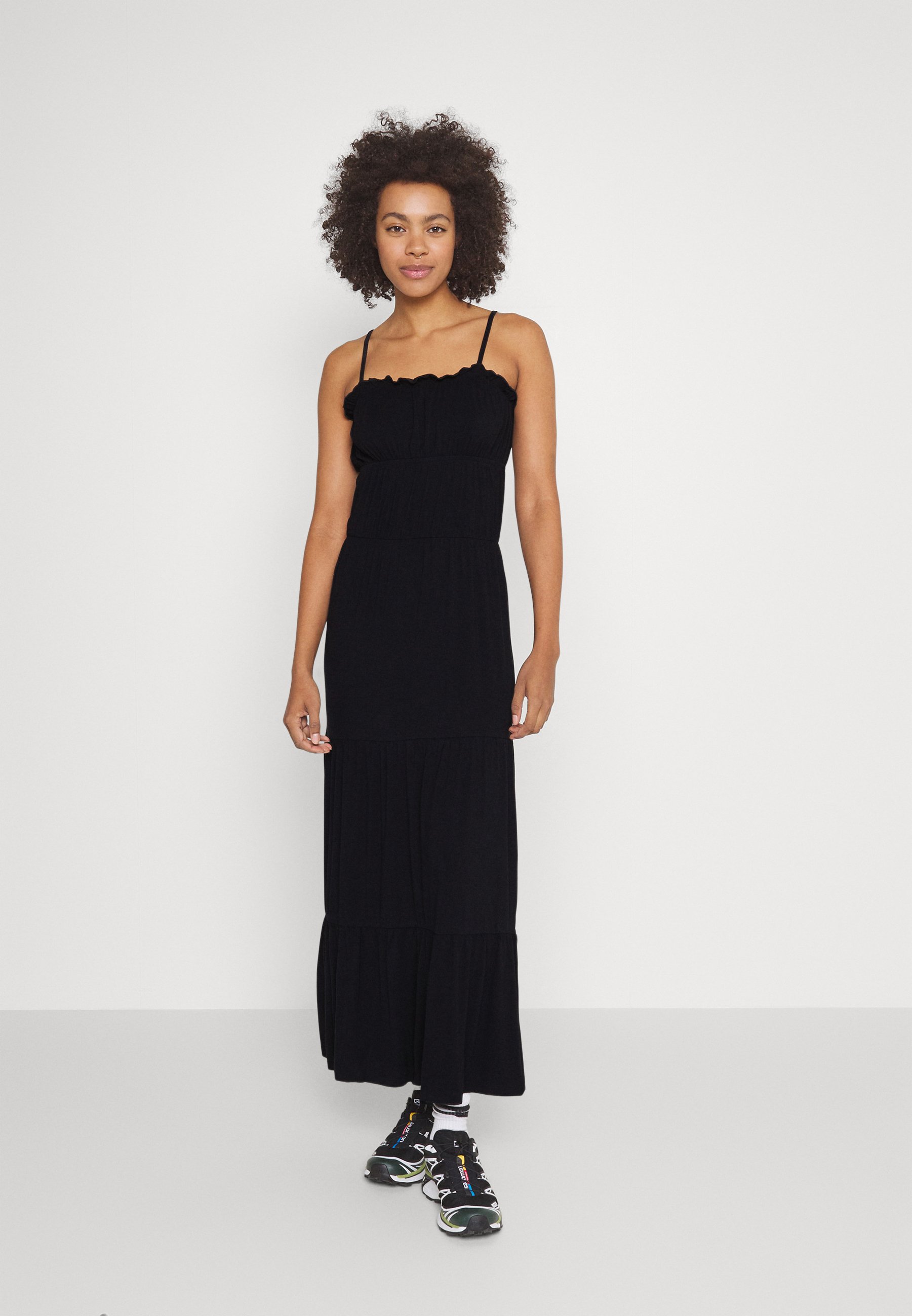 MAXI DRESS TIERED SKIRT- Maxi dress