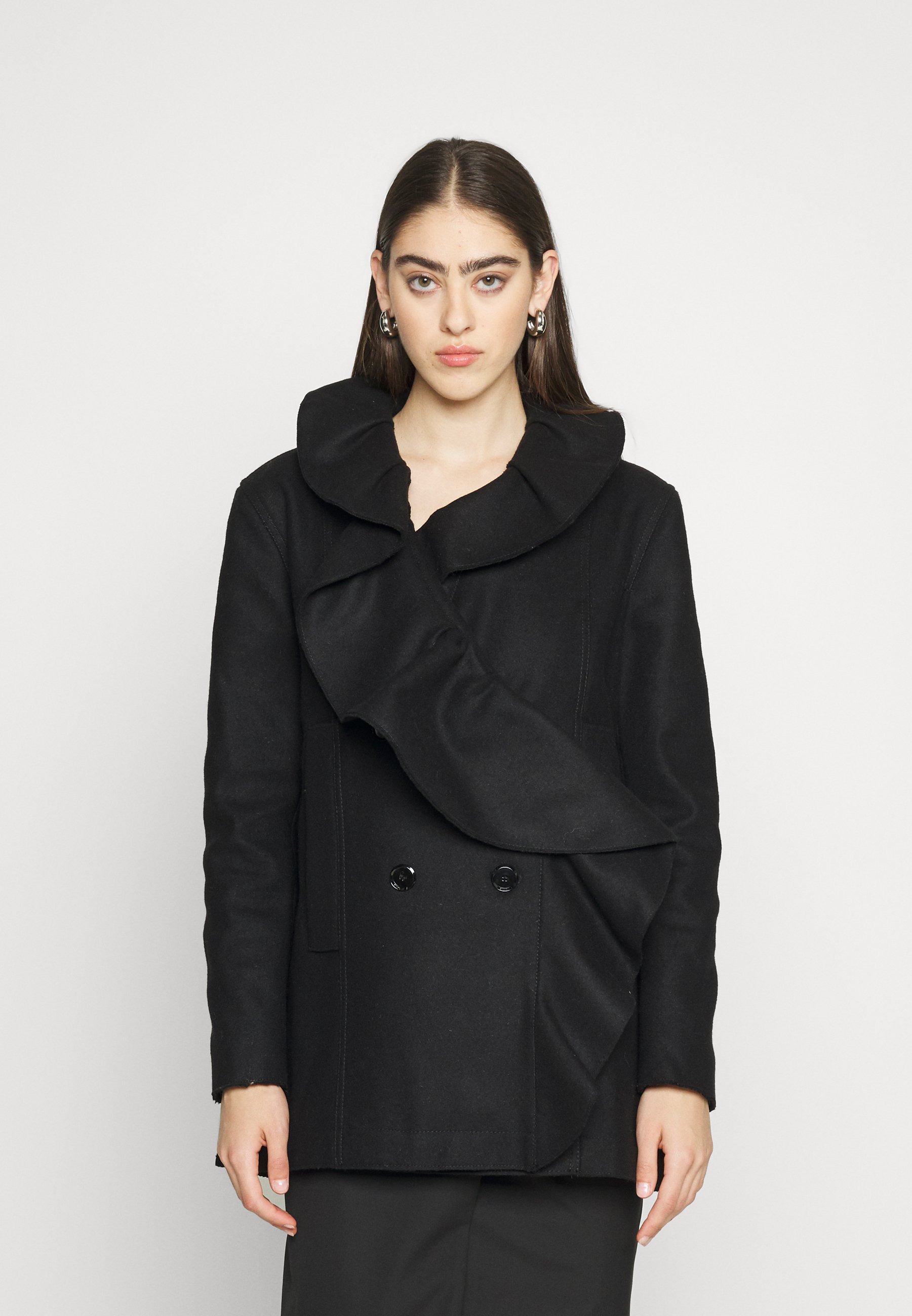 CREAMY CABAN PANNO TAGLIO VIVO - Short coat