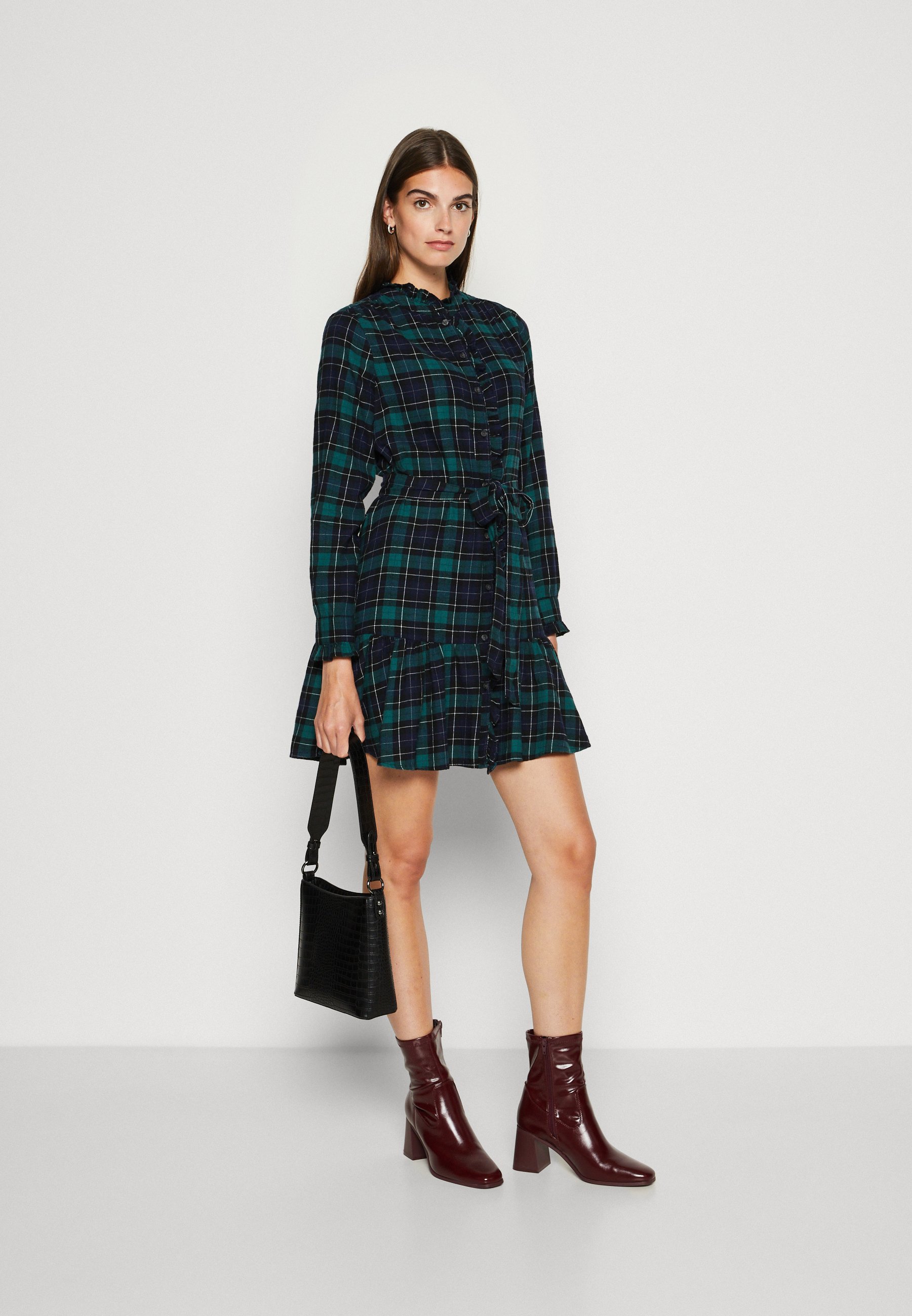 PLAID MINI SHIRTDRESS - Shirt dress