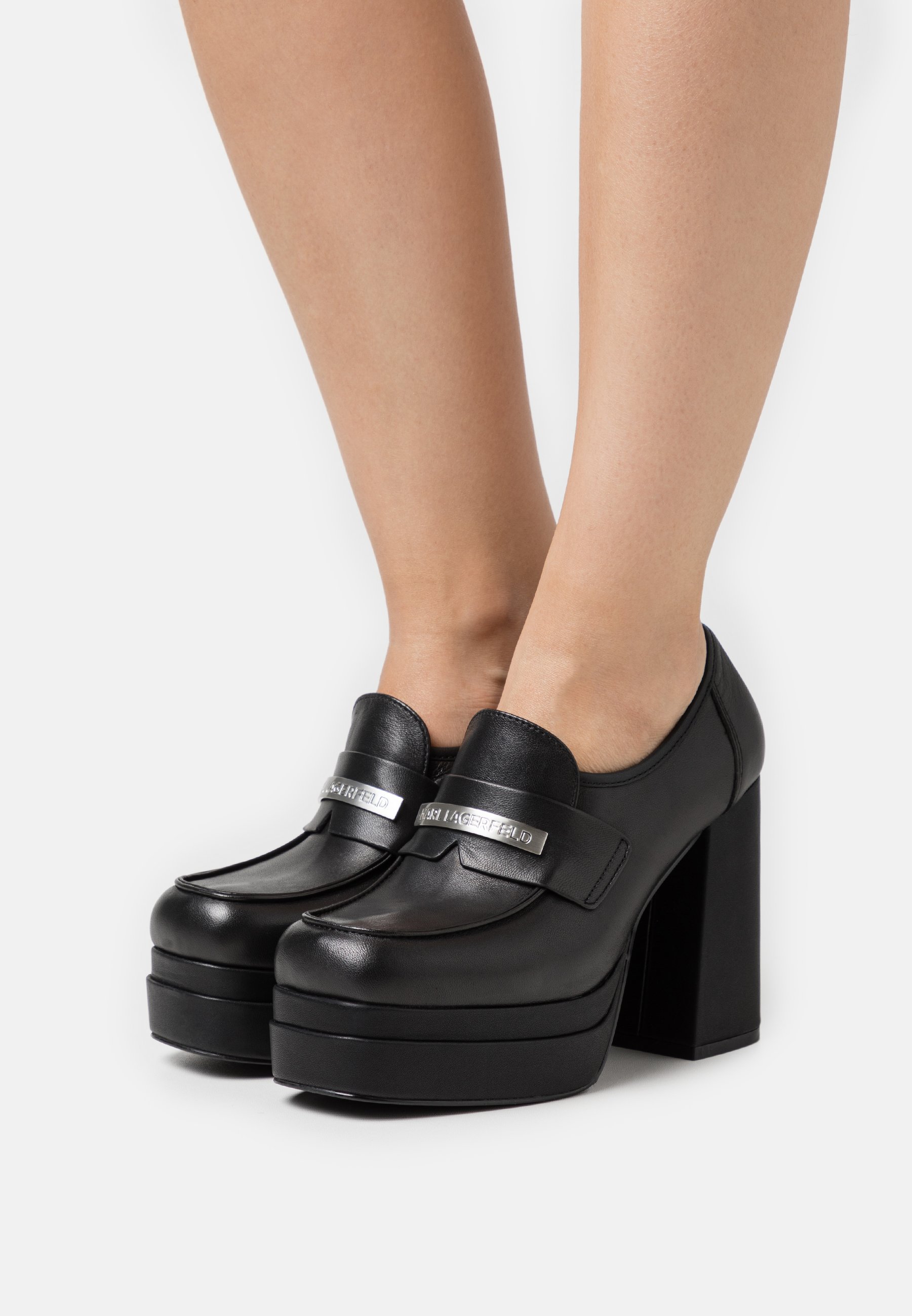 STRADA PLAQUE LOAFER - Platform heels