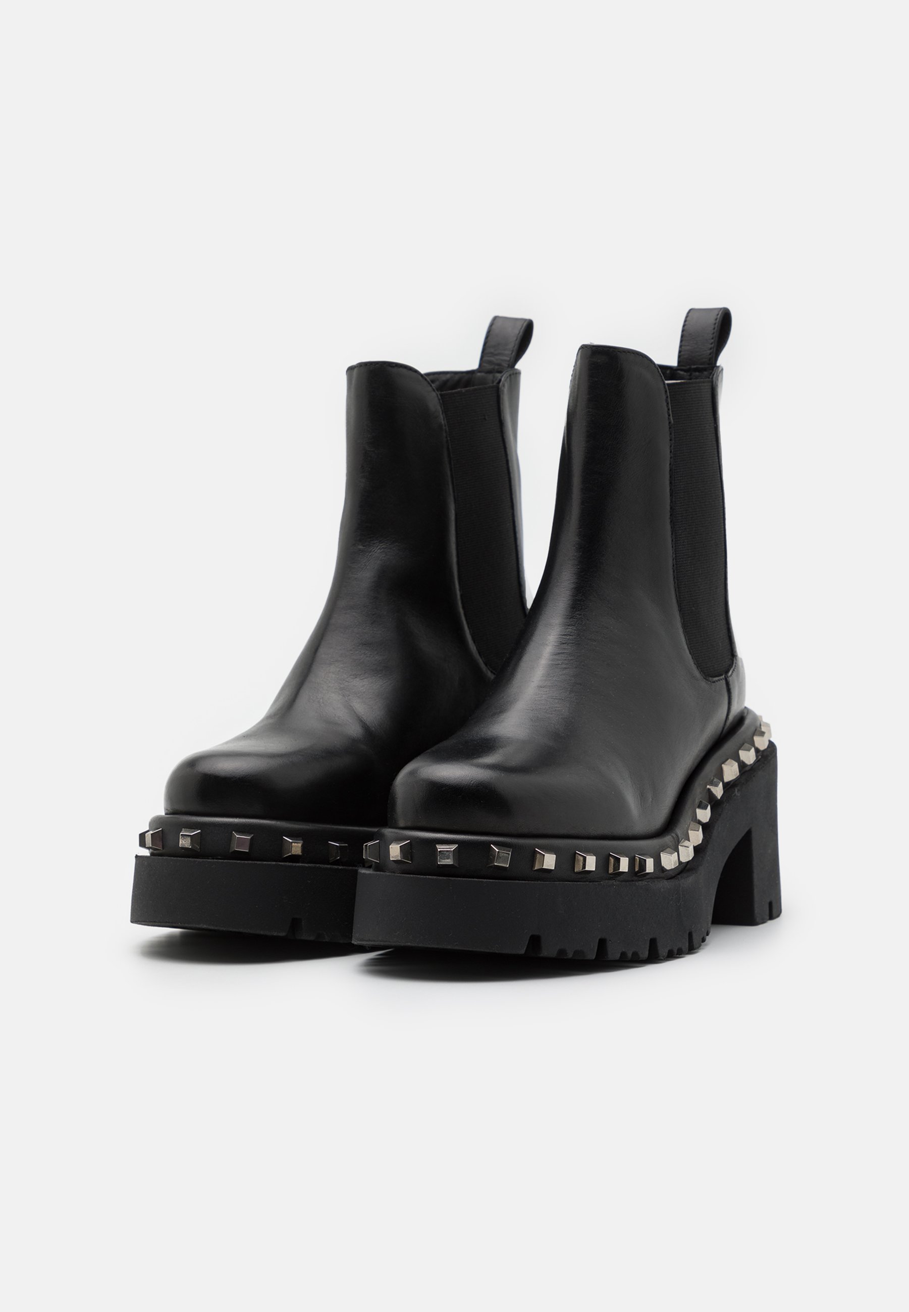 High heeled ankle boots