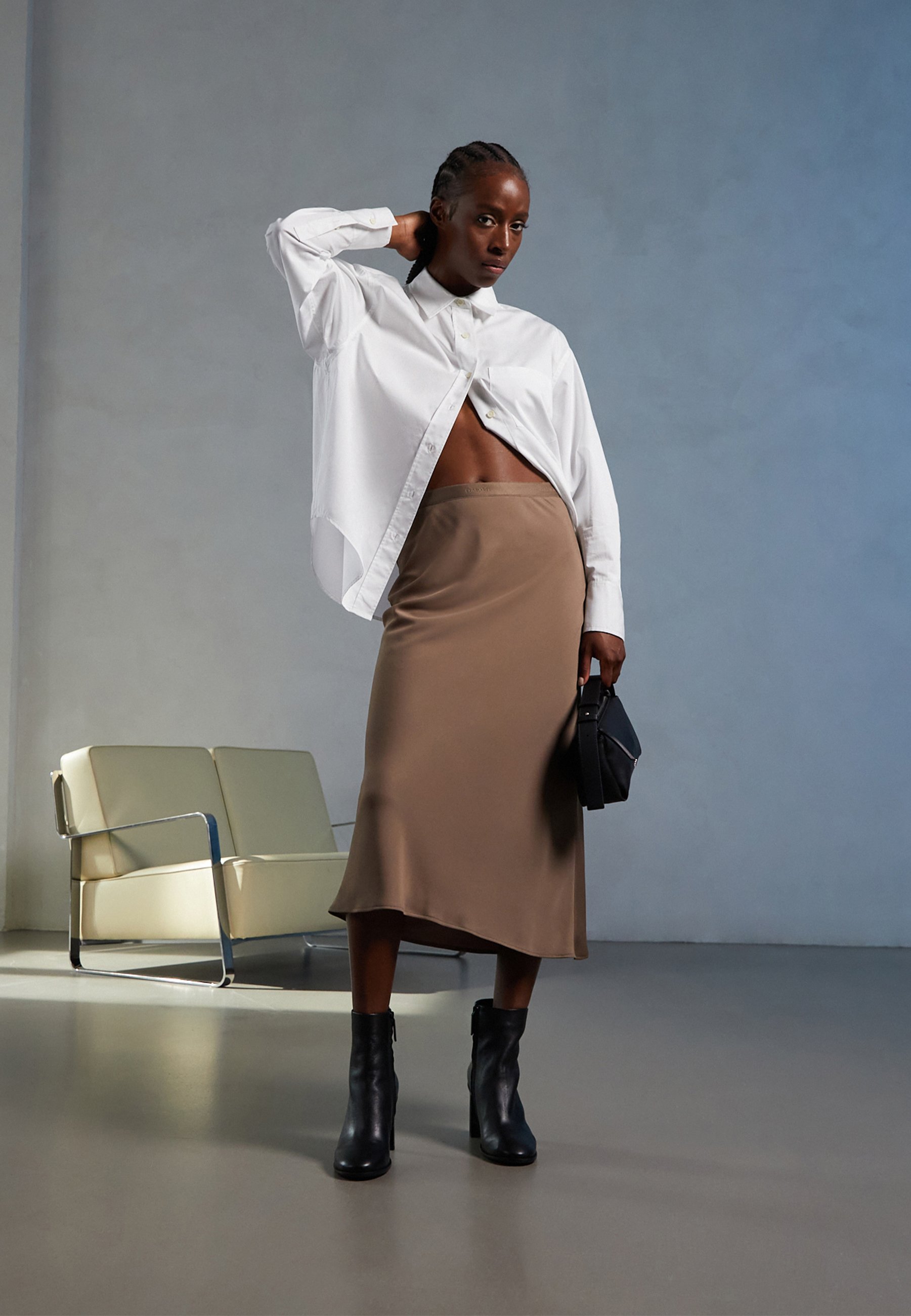 BIAS CUT MIDI SKIRT - Pencil skirt