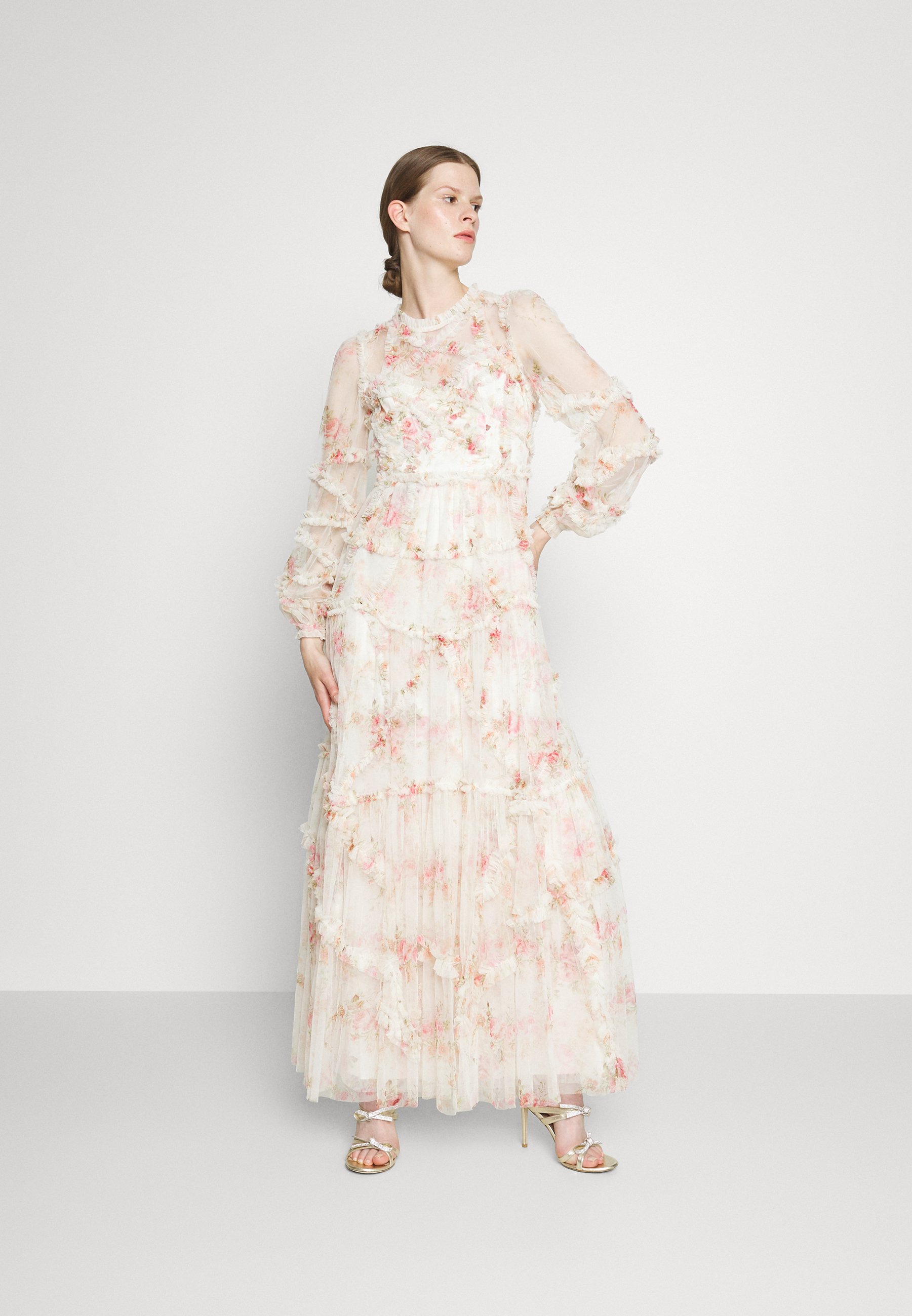 TRAILING BLOOMS RUFFLE GOWN - Occasion wear
