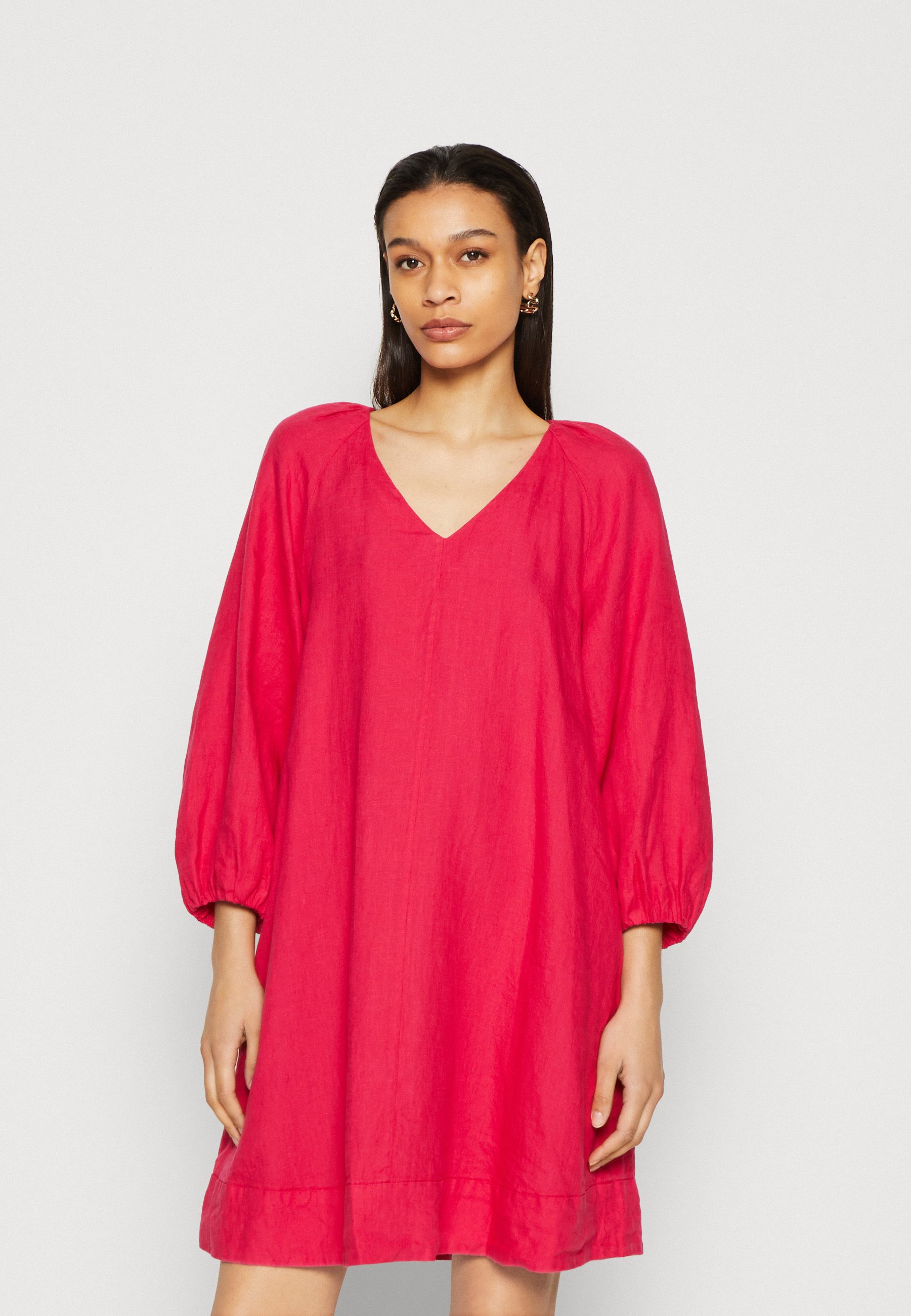 DRESS SHORT LENGTH A LINE FEMININE NECKLINE - Day dress