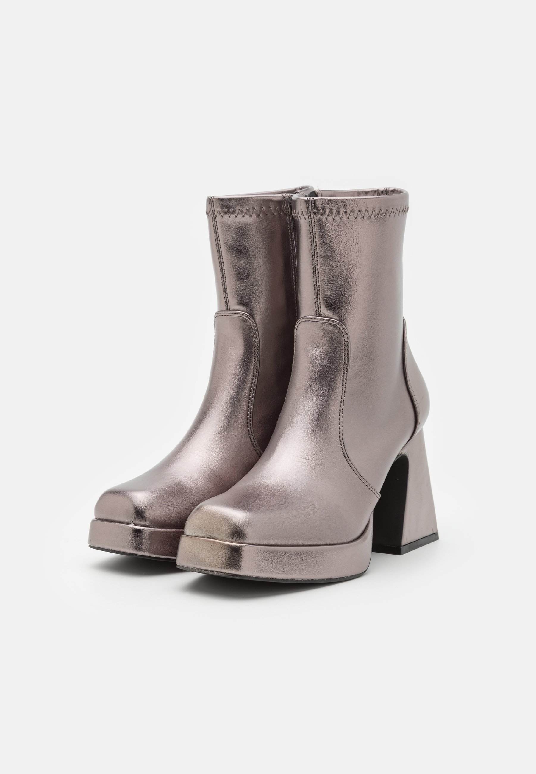 High heeled ankle boots
