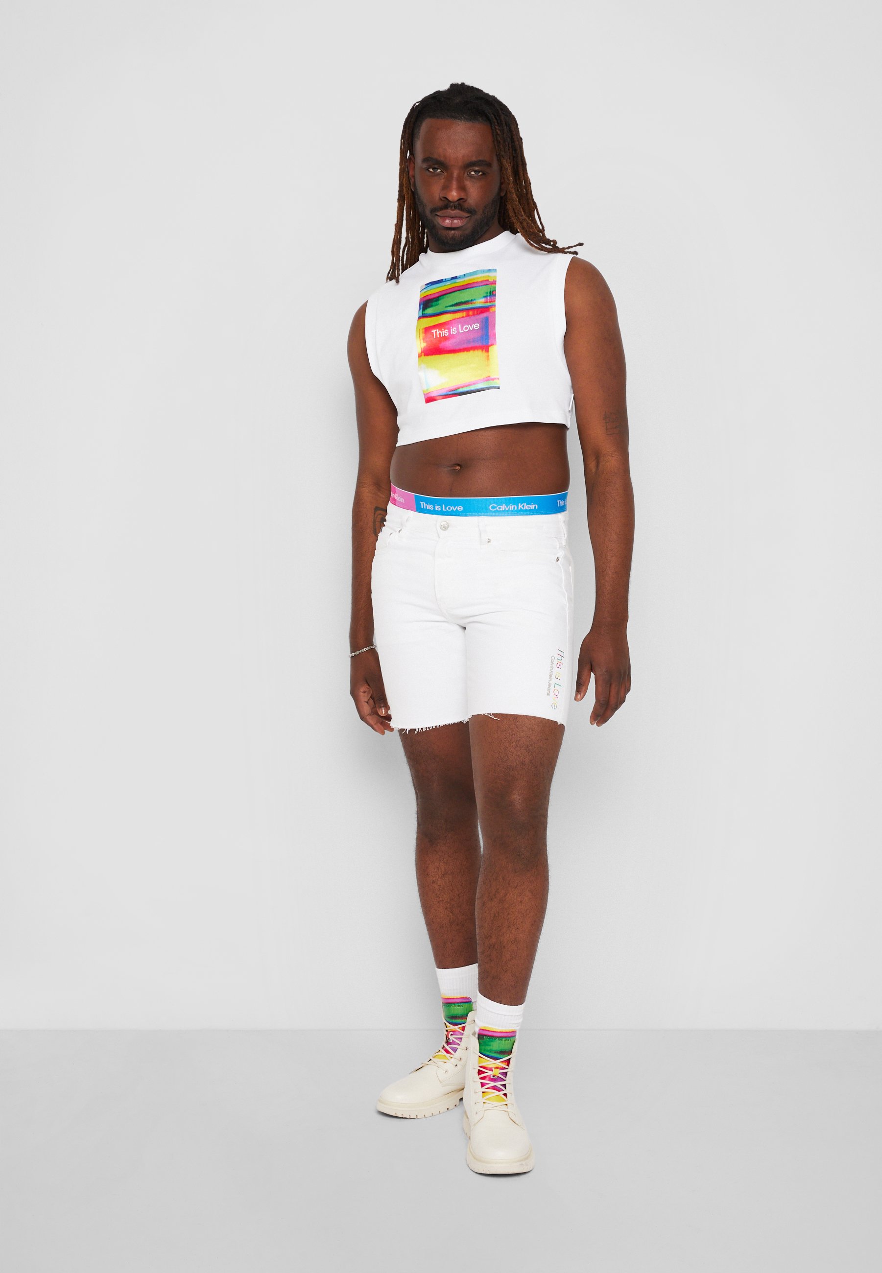 UNISEX - Denim shorts