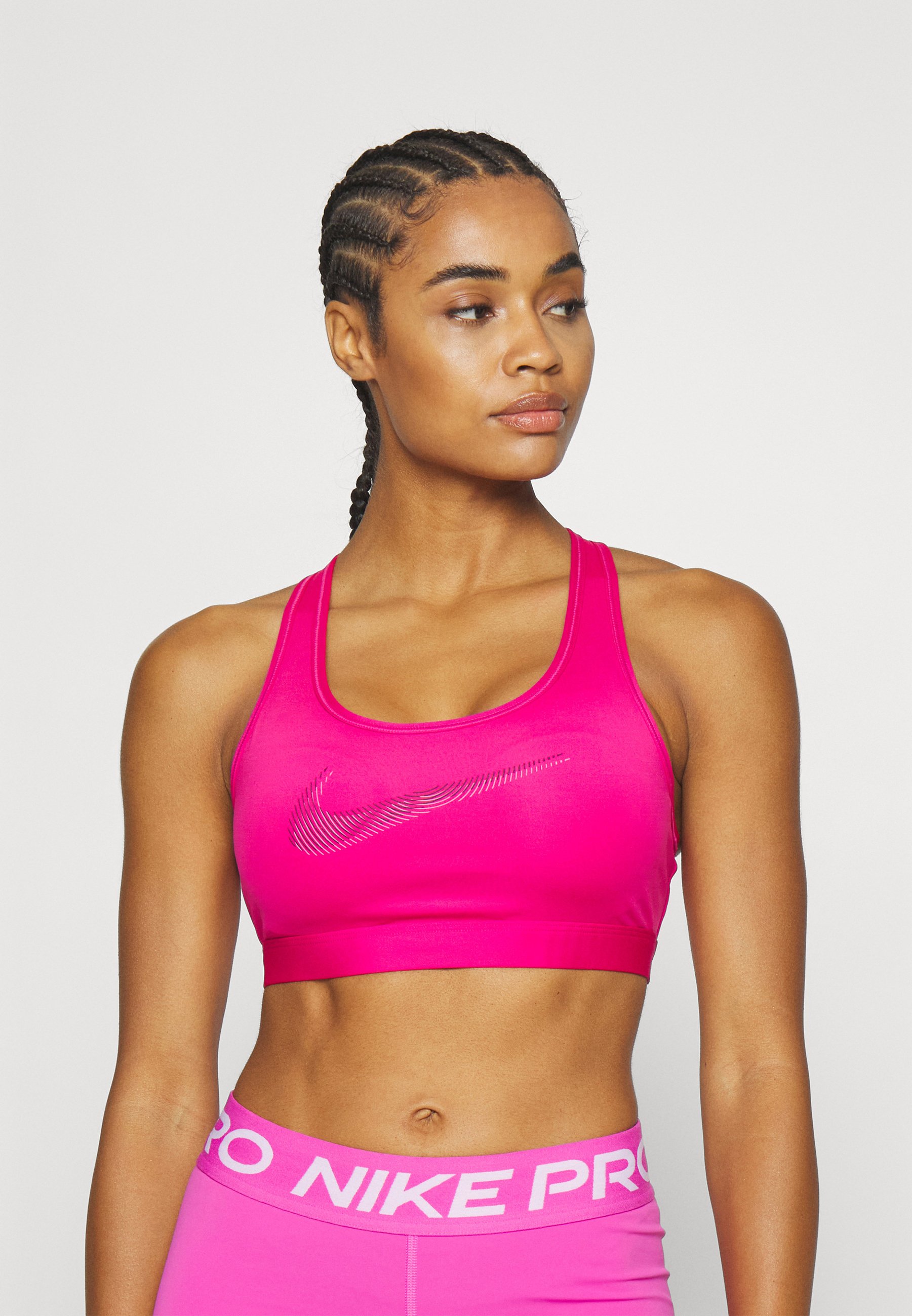W DF SWSH PDED HBR- Medium support sports bra