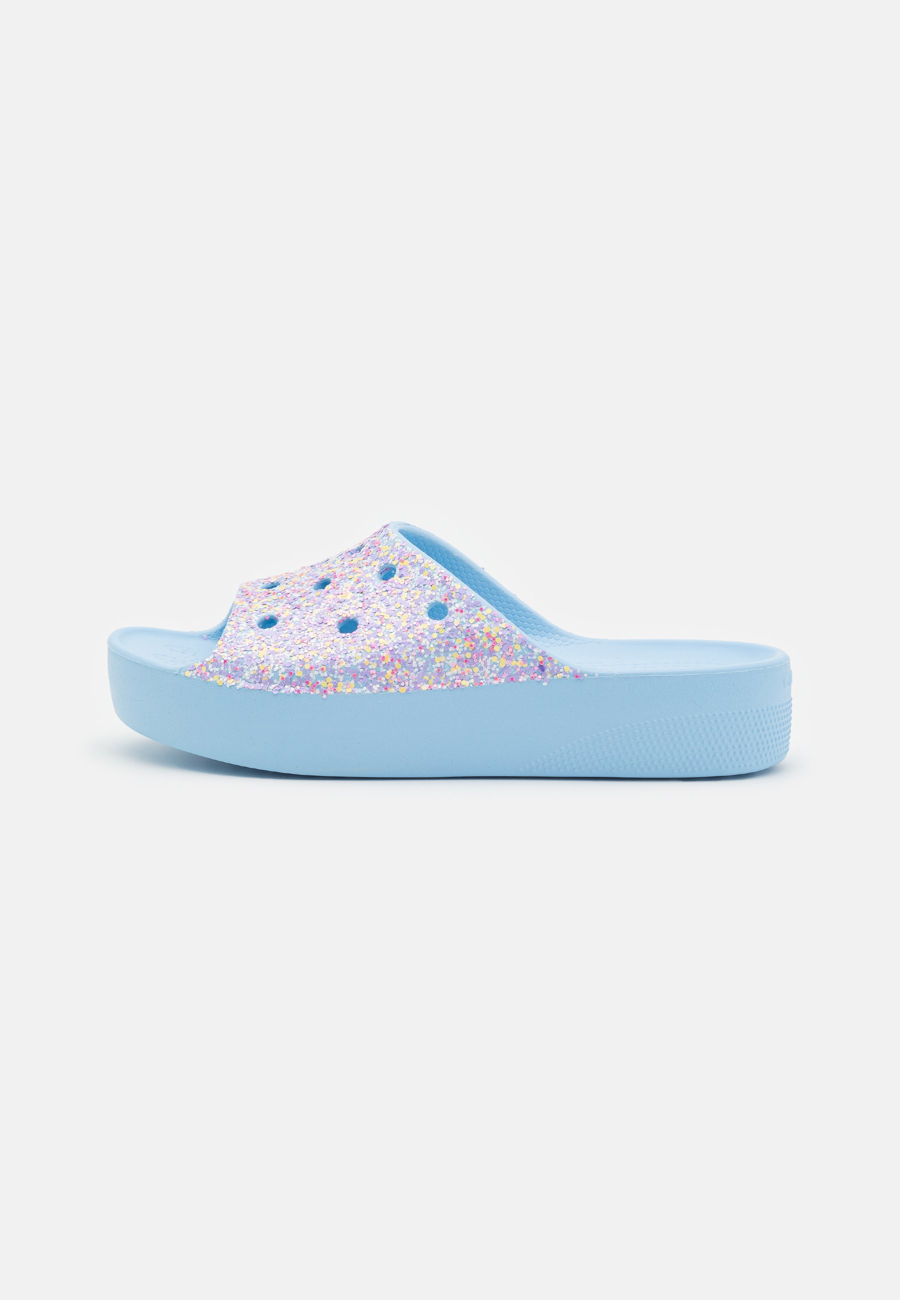 CLASSIC PLATFORM GLITTER SLIDE - Mules