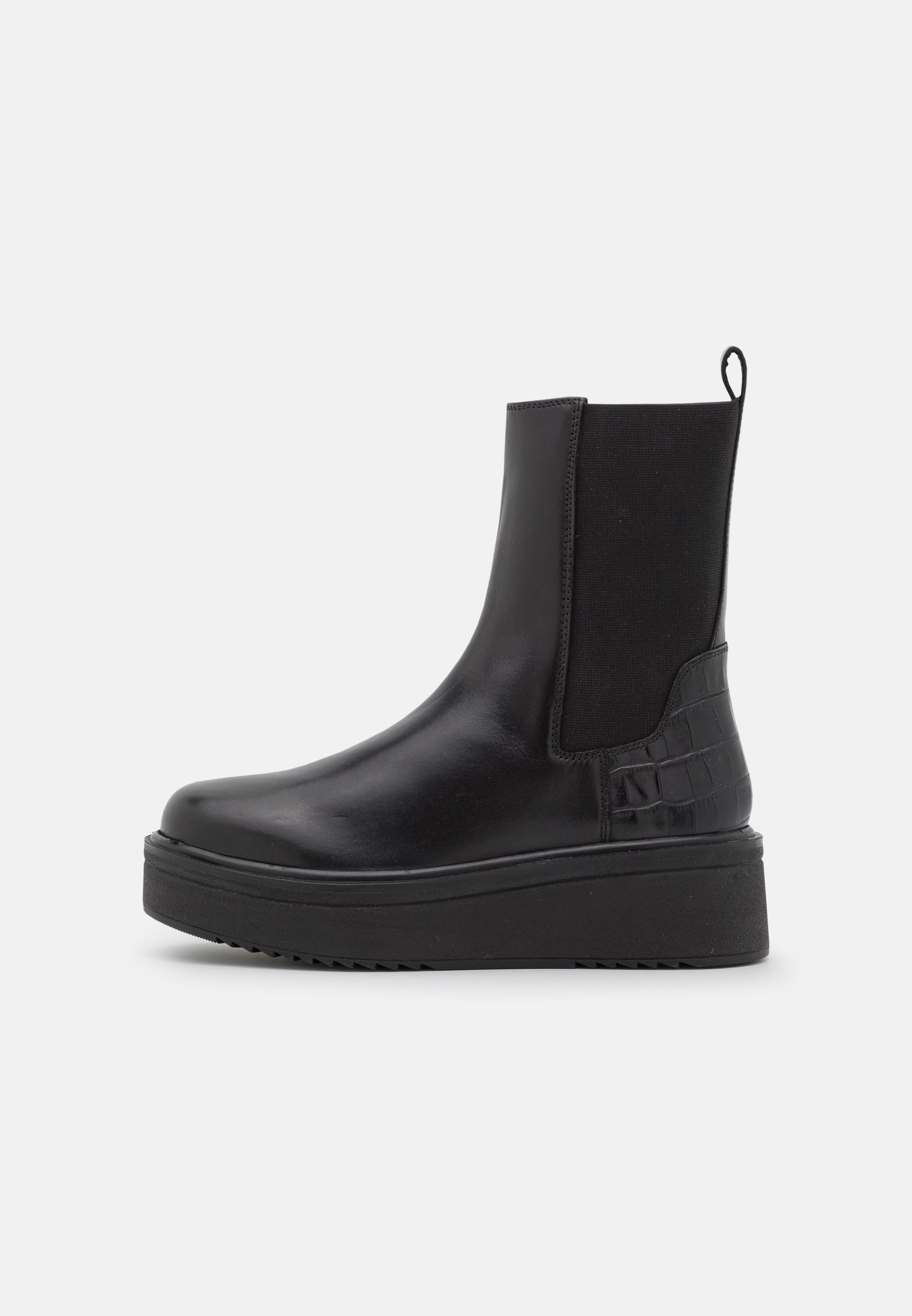 LEATHER - Platform ankle boots