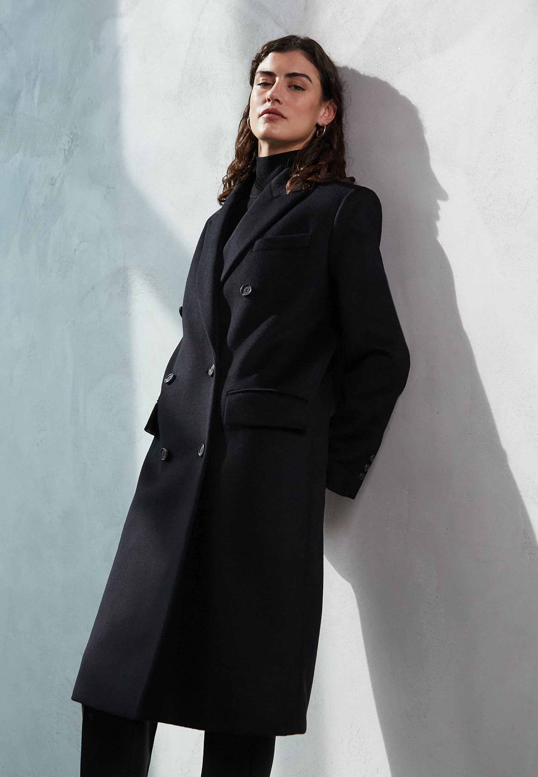 MELTON DOUBLE BREASTED COAT - Classic coat