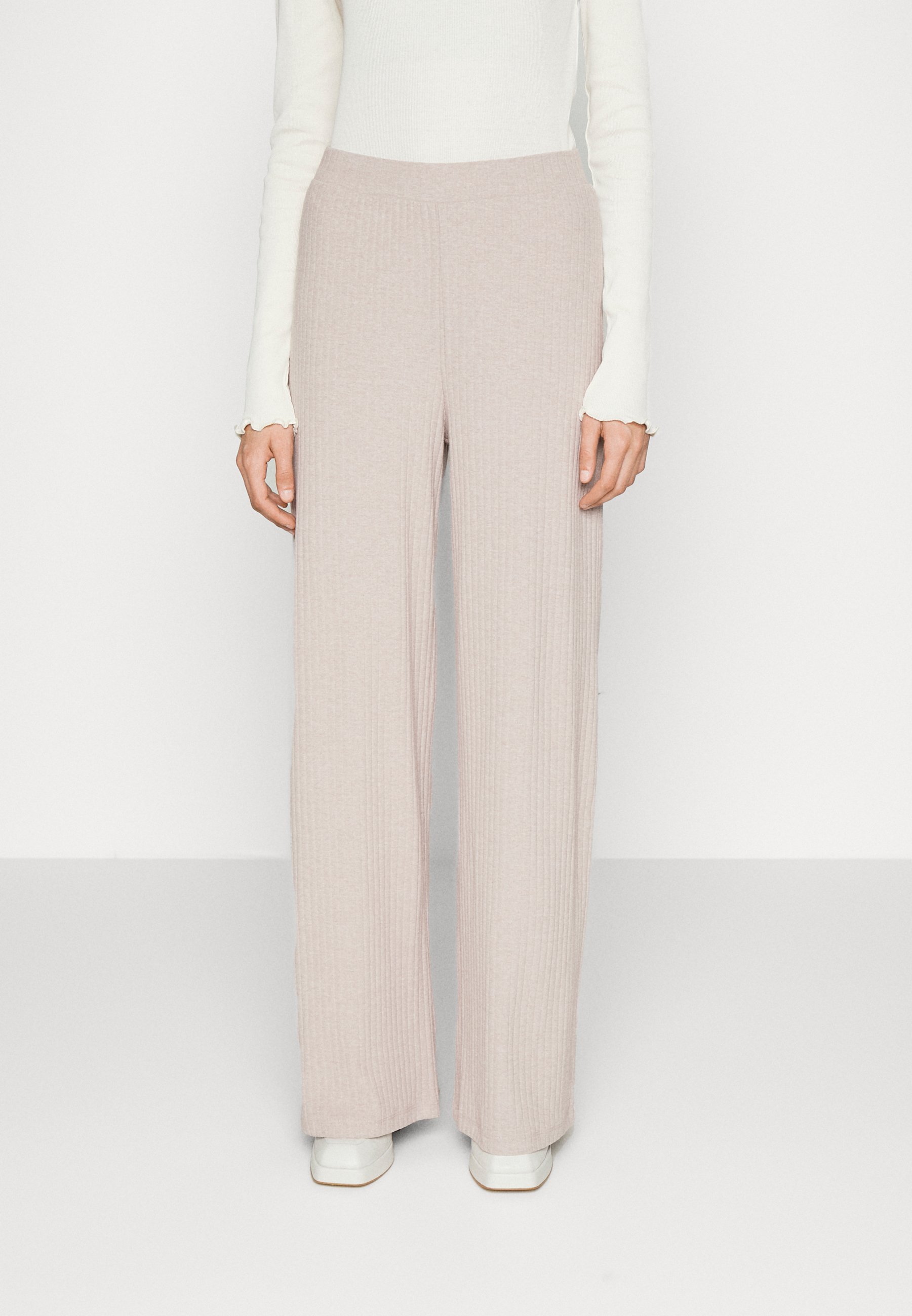 RIBBED WIDE LEG - Tracksuit bottoms