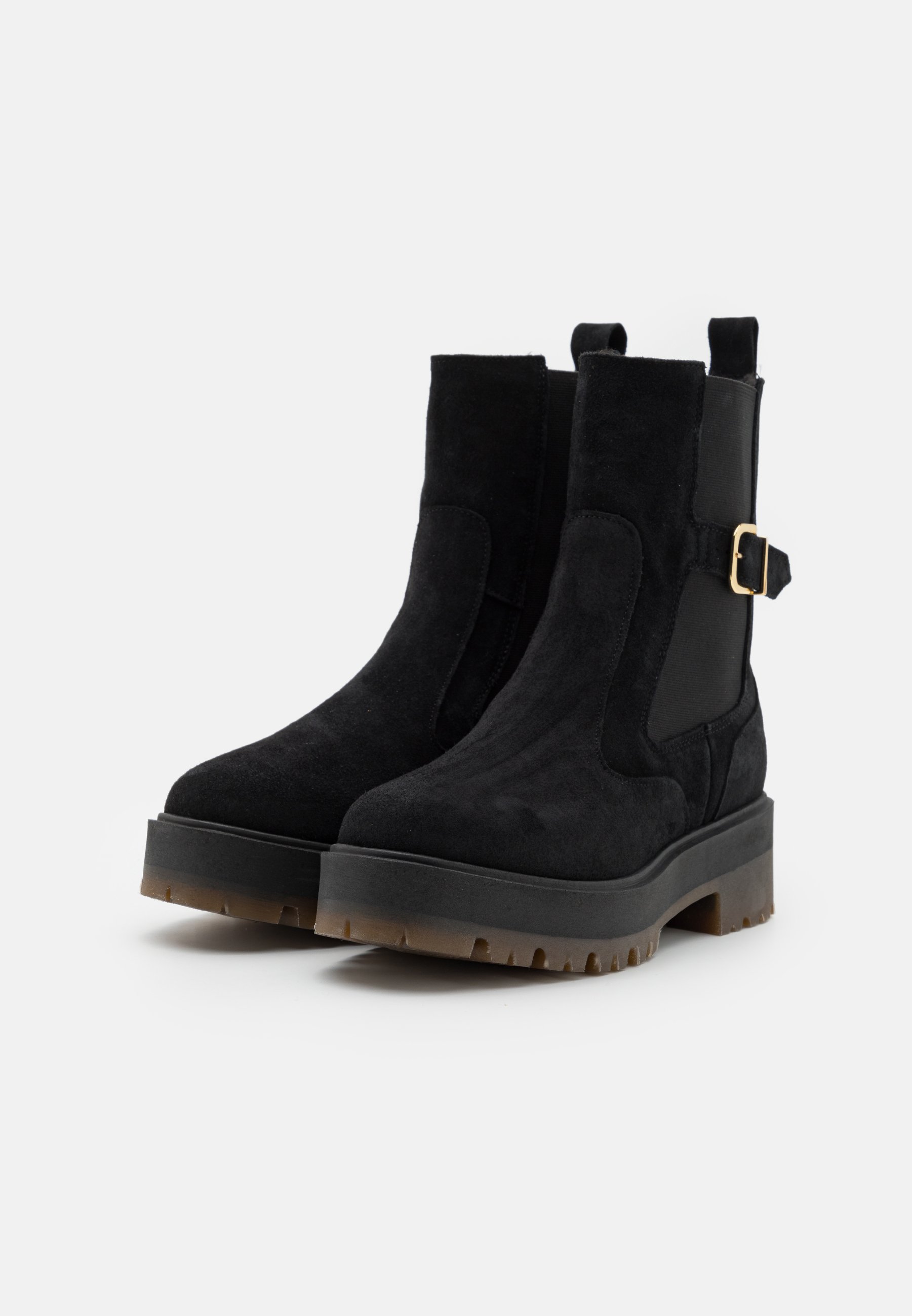 LEATHER - Platform ankle boots