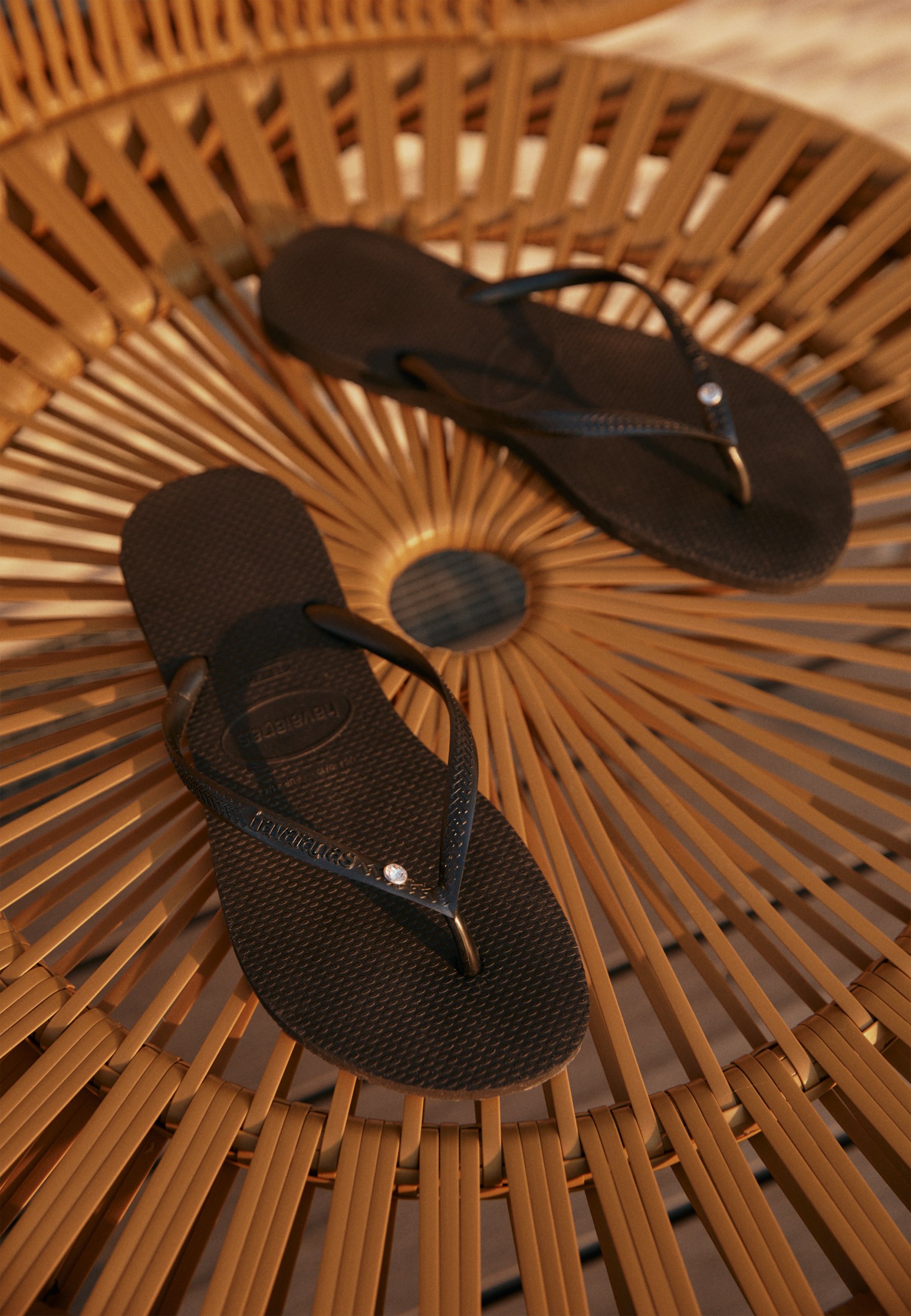HAVAIANAS FLIP FLOP SLIM CRYSTAL SWAROVSKI II - Pool shoes