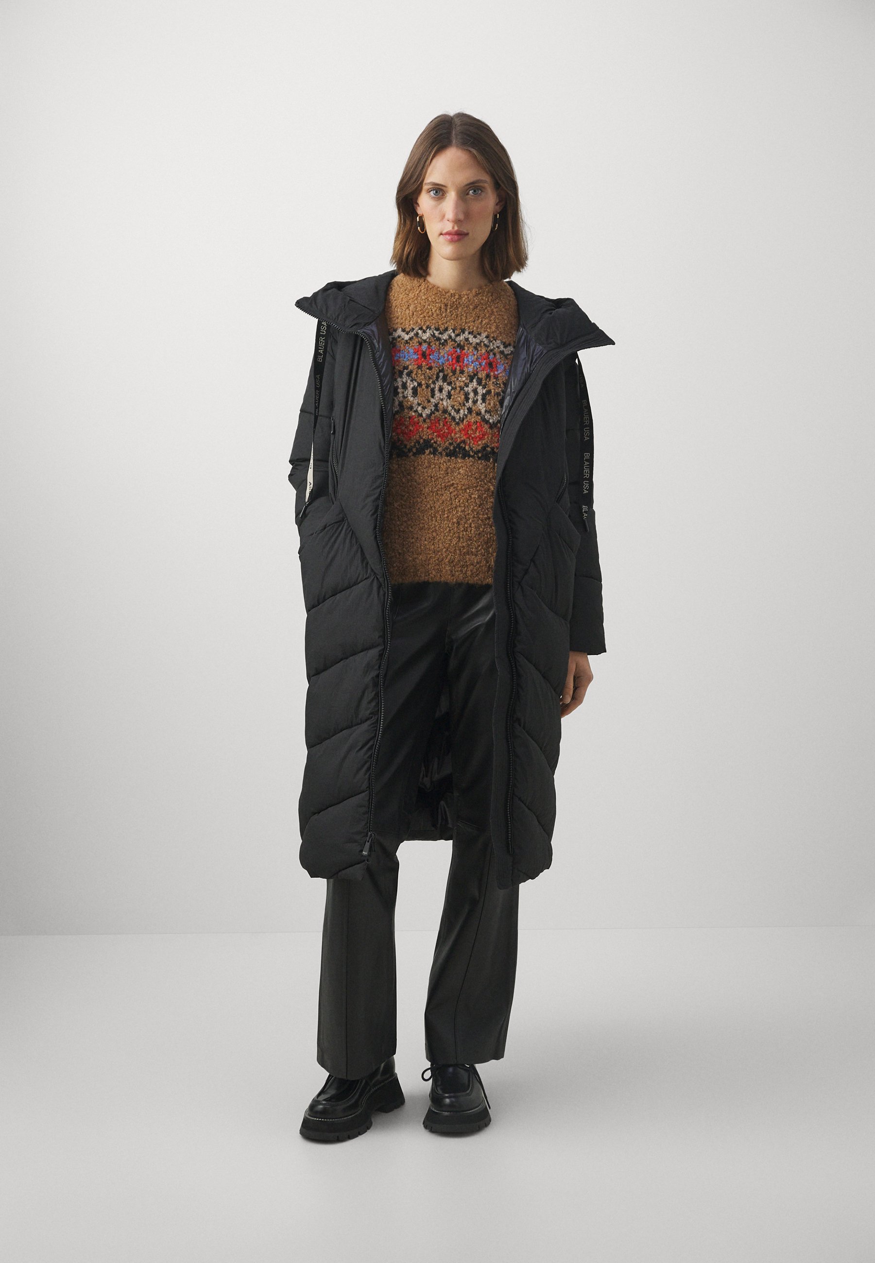 FASHION LONG HOODIE JACKET - Winter coat