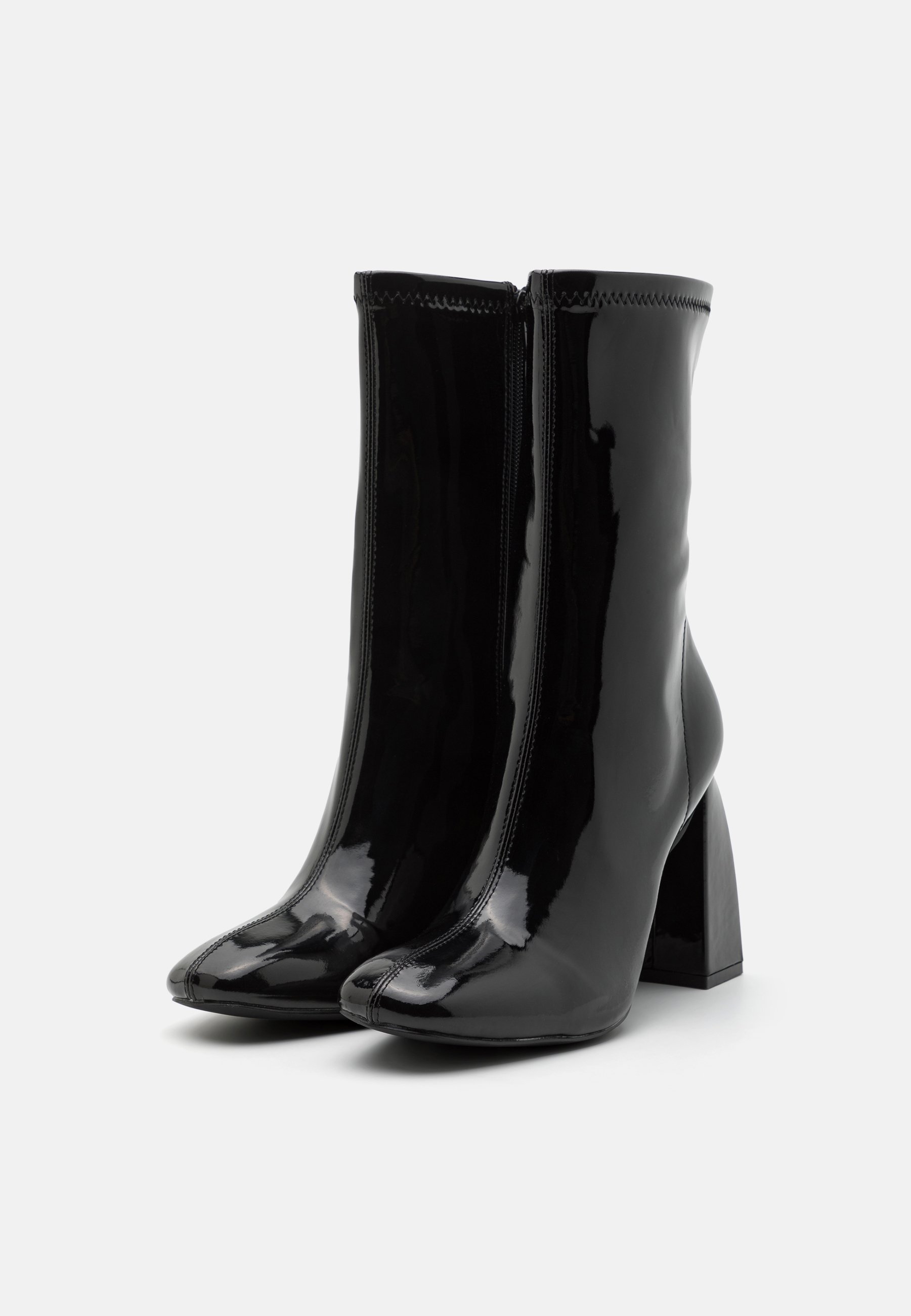 High heeled ankle boots