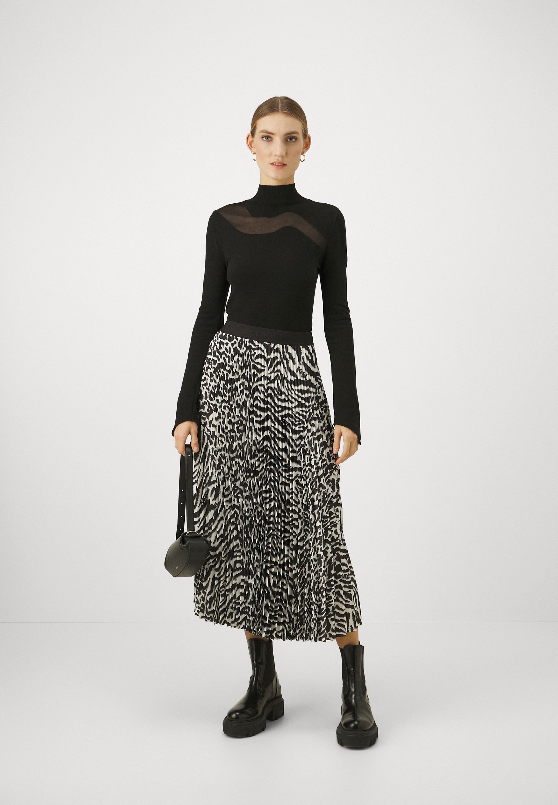 ANIMAL PRINT PLEATED SKIRT - Pleated skirt