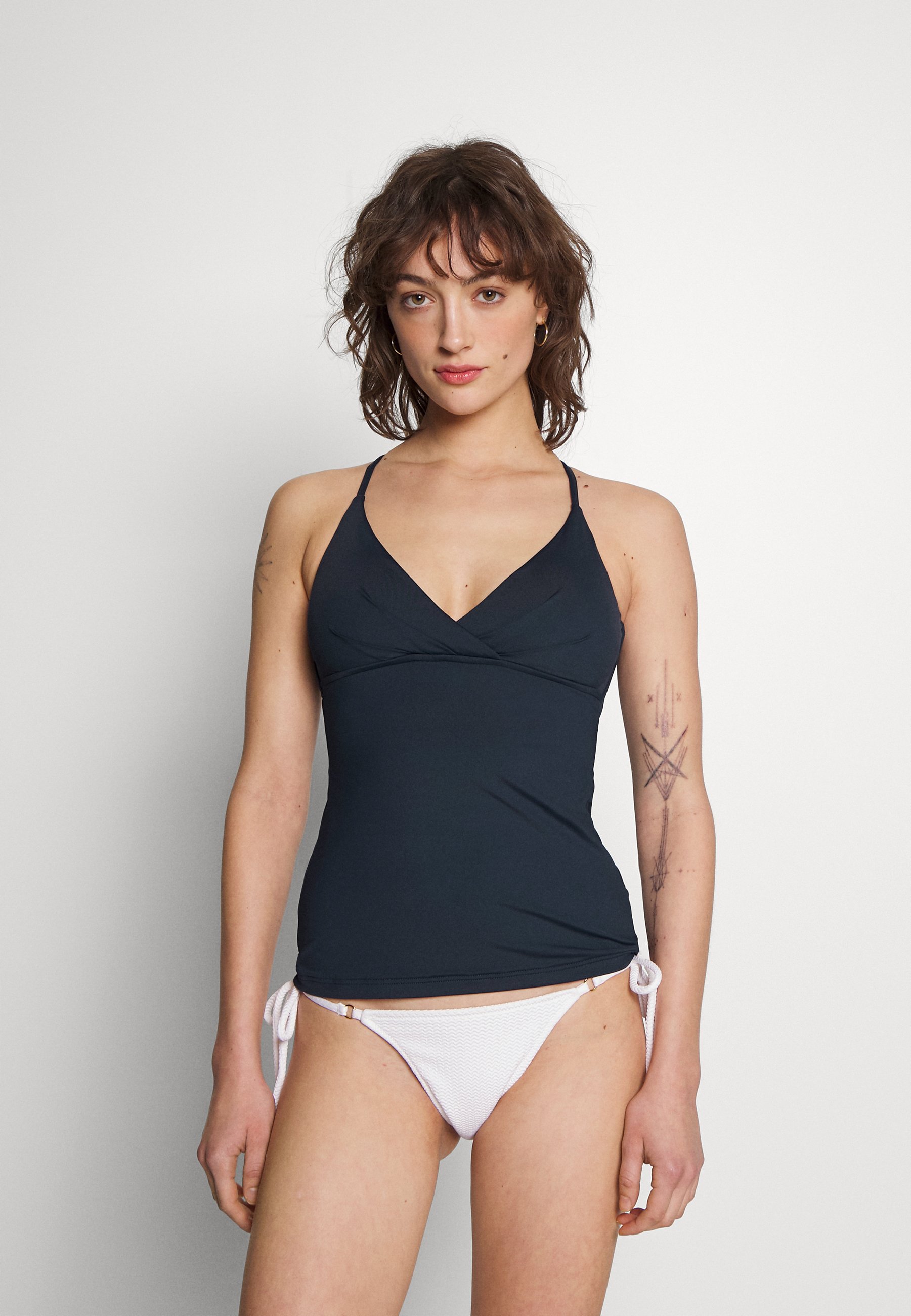 COLLECTIVE WRAP FRONT SINGLET - Bikini top