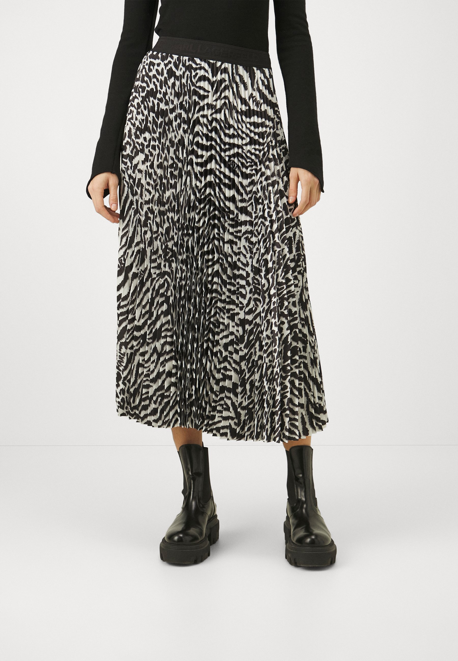 ANIMAL PRINT PLEATED SKIRT - Pleated skirt