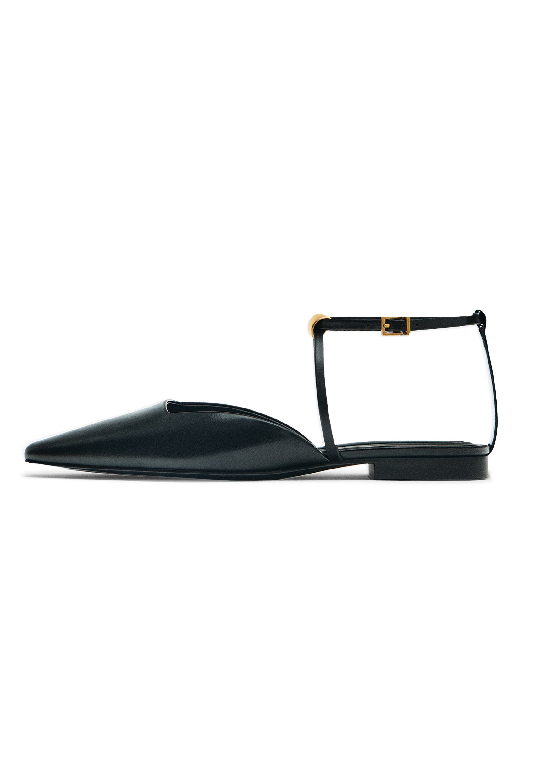 FLATS WITH PIECE- Ankle strap ballet pumps