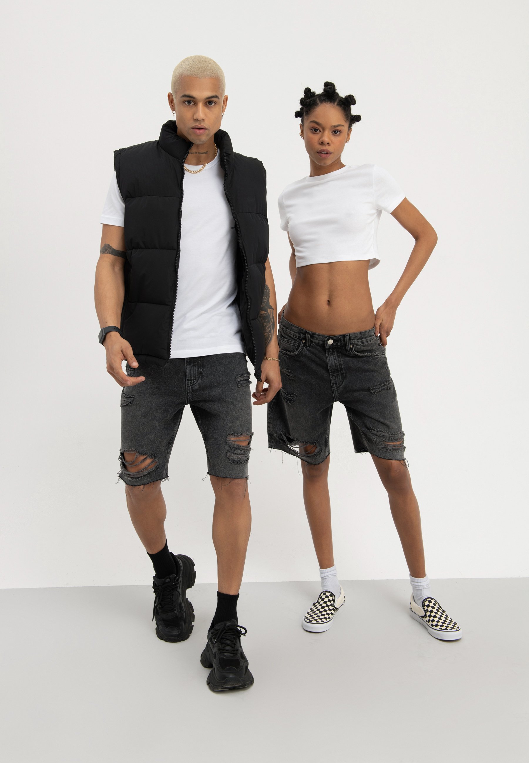 UNISEX - Denim shorts