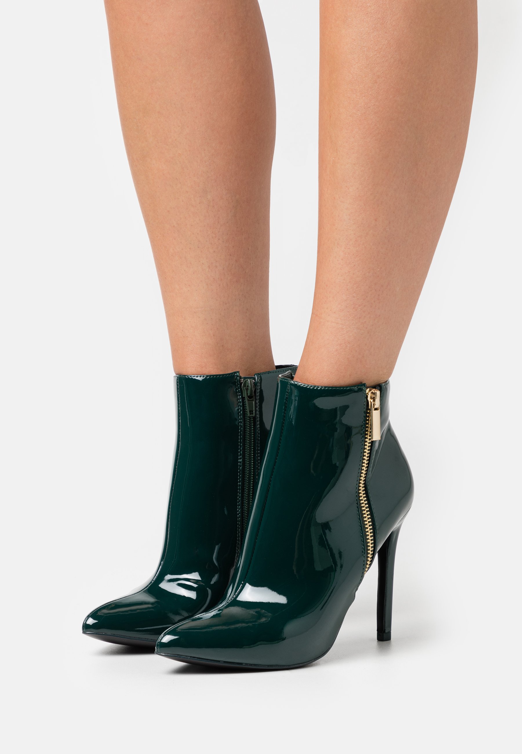 High heeled ankle boots