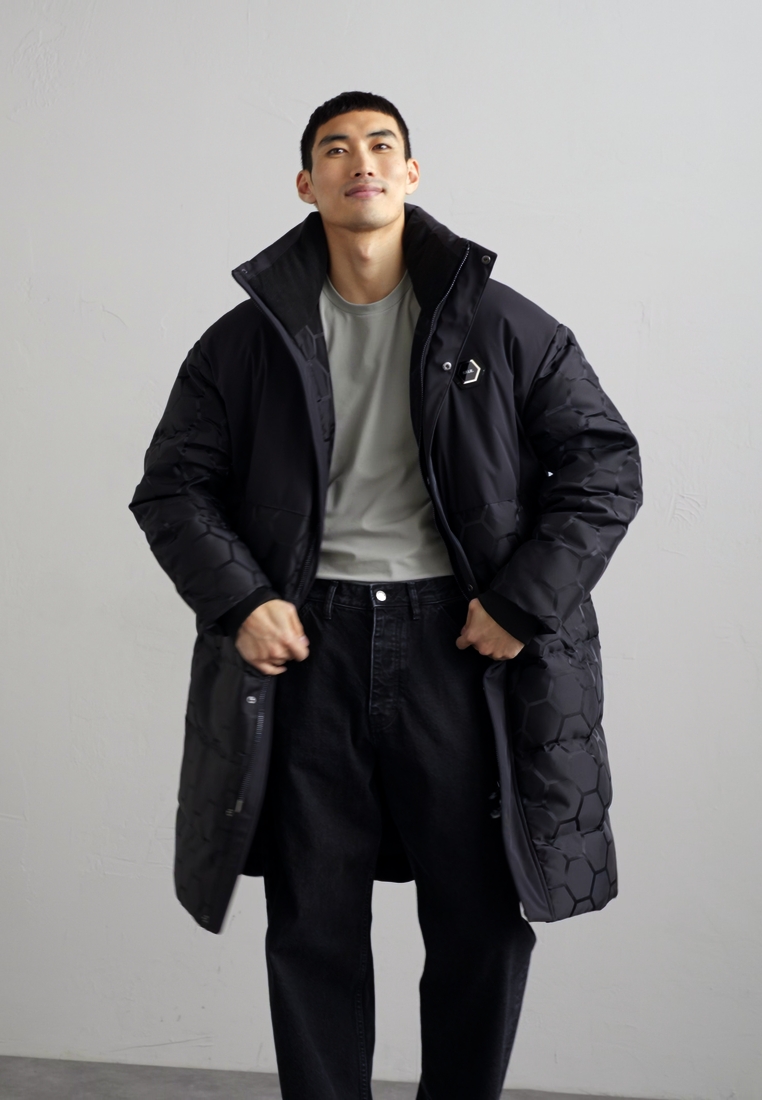 DANTE JACQUARD LONG PUFFER - Winter coat