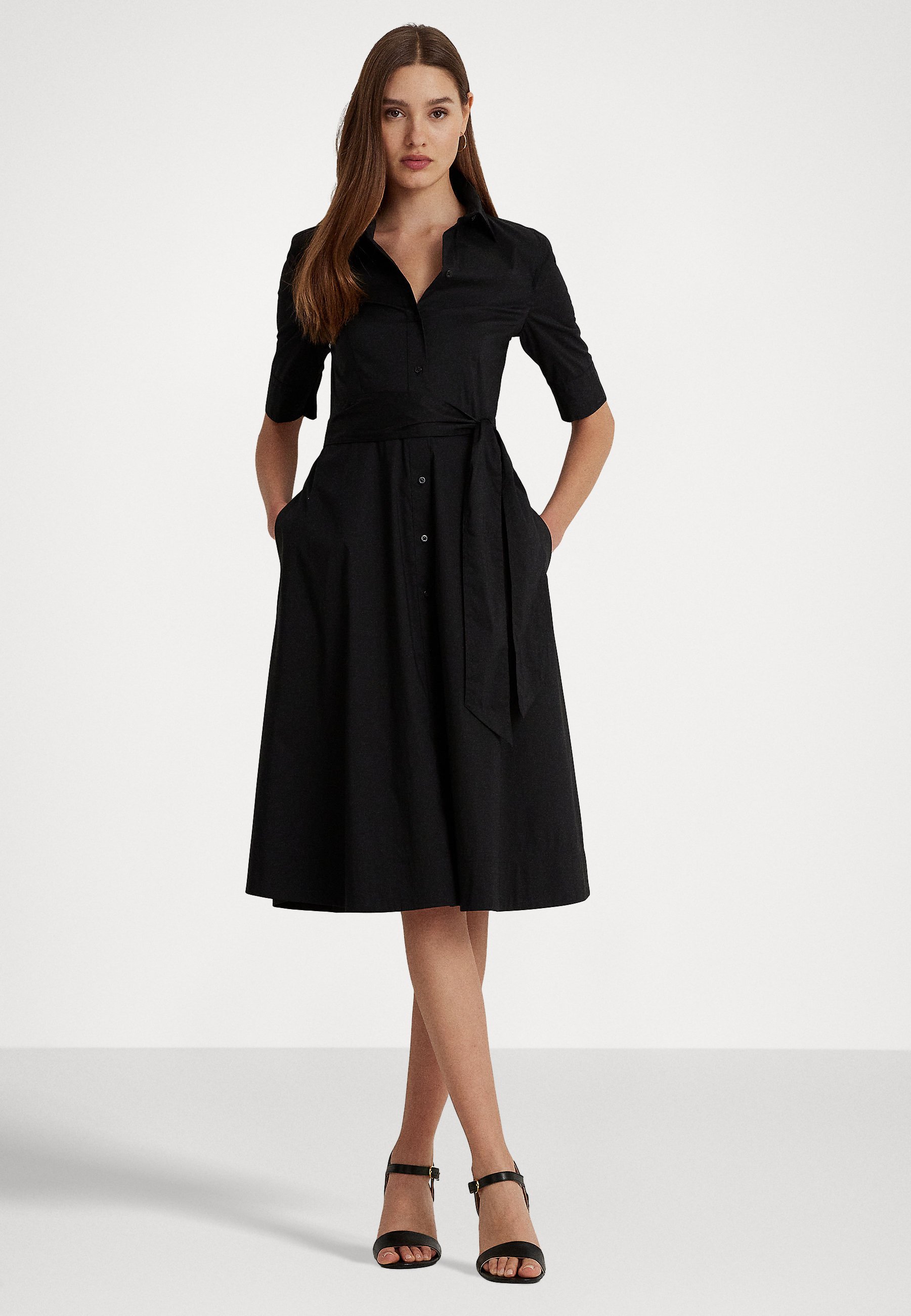 FINNBARR SHORT SLEEVE CASUAL DRESS - Shirt dress -black