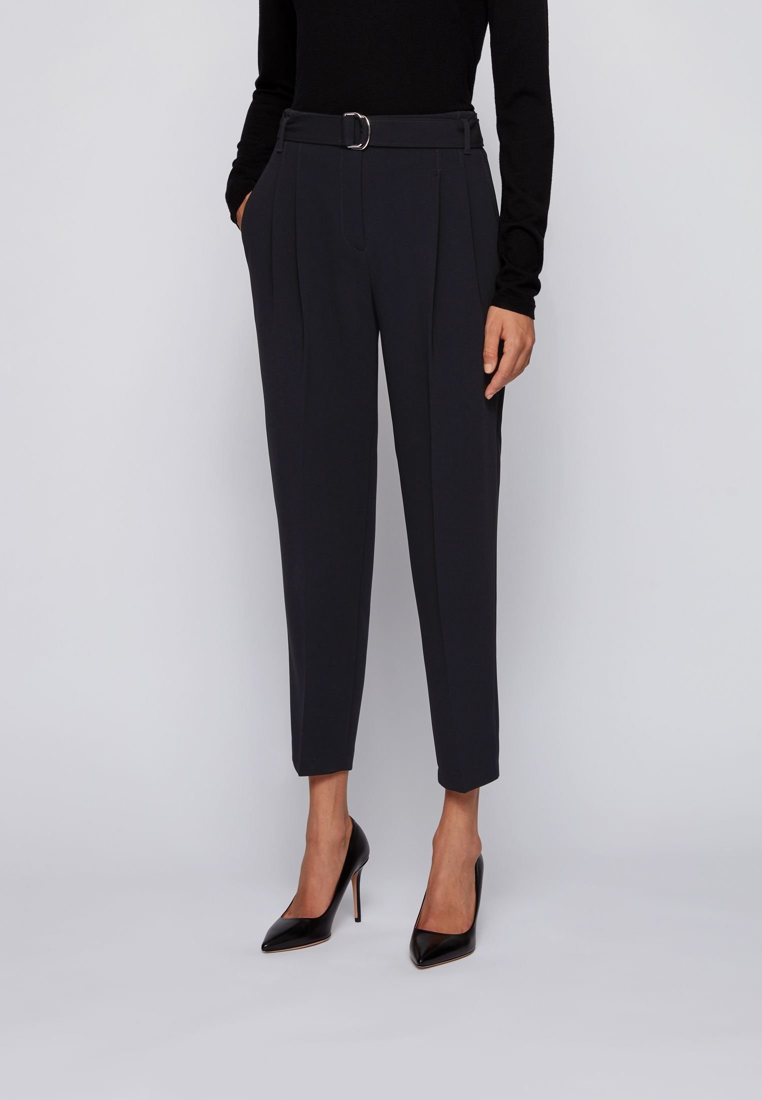 TAPIA SMART TROUSERS WITH BELT - Trousers