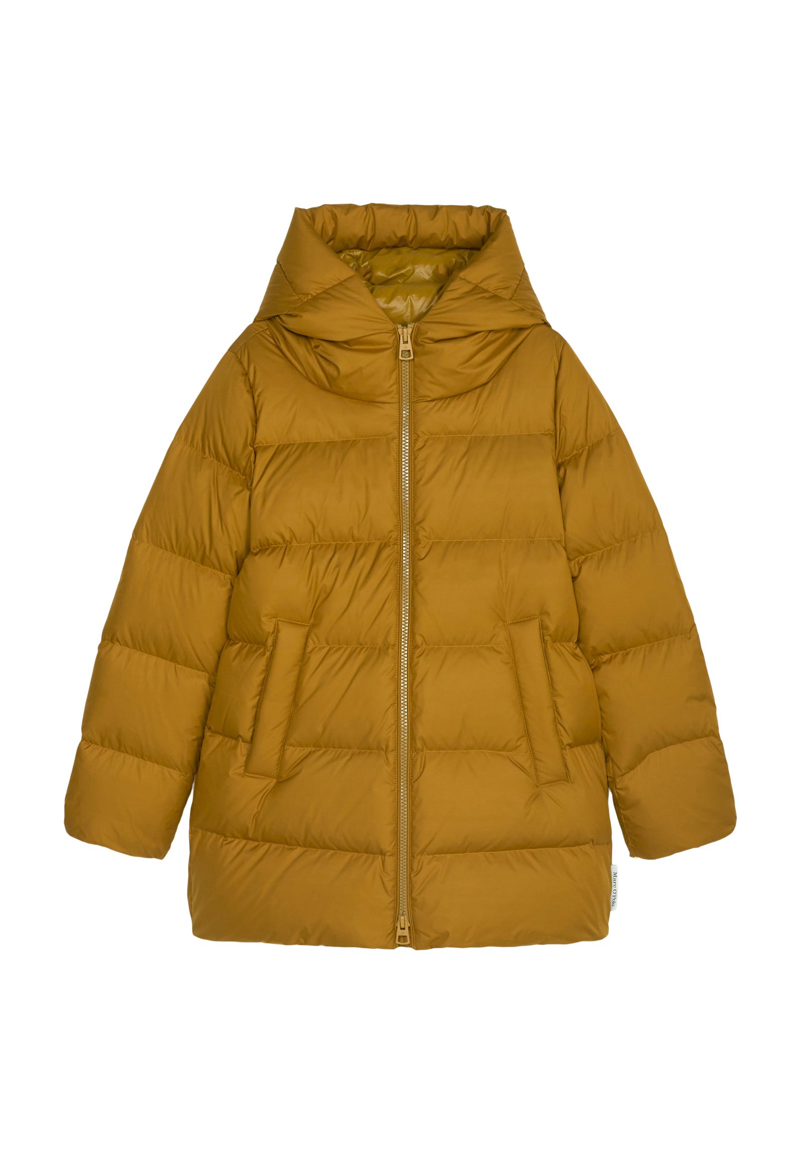 JACKET MIDDLE LENGTH FIXED HOOD WELT POCKETS - Down coat