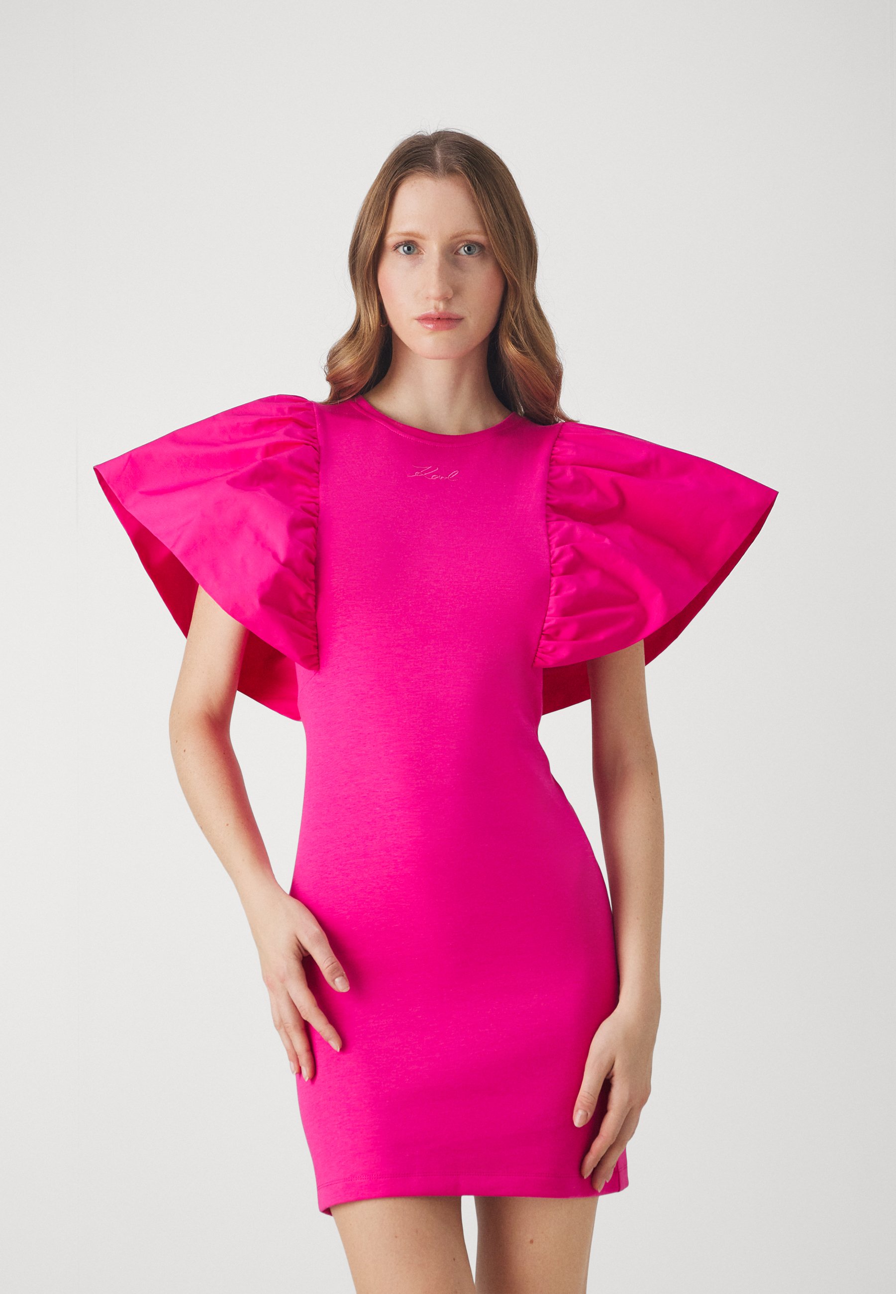 FABRIC MIX DRESS - Cocktail dress / Party dress