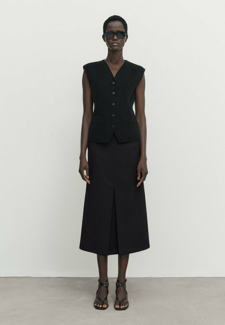 MIDI WITH SIDE BUCKLE - A-line skirt