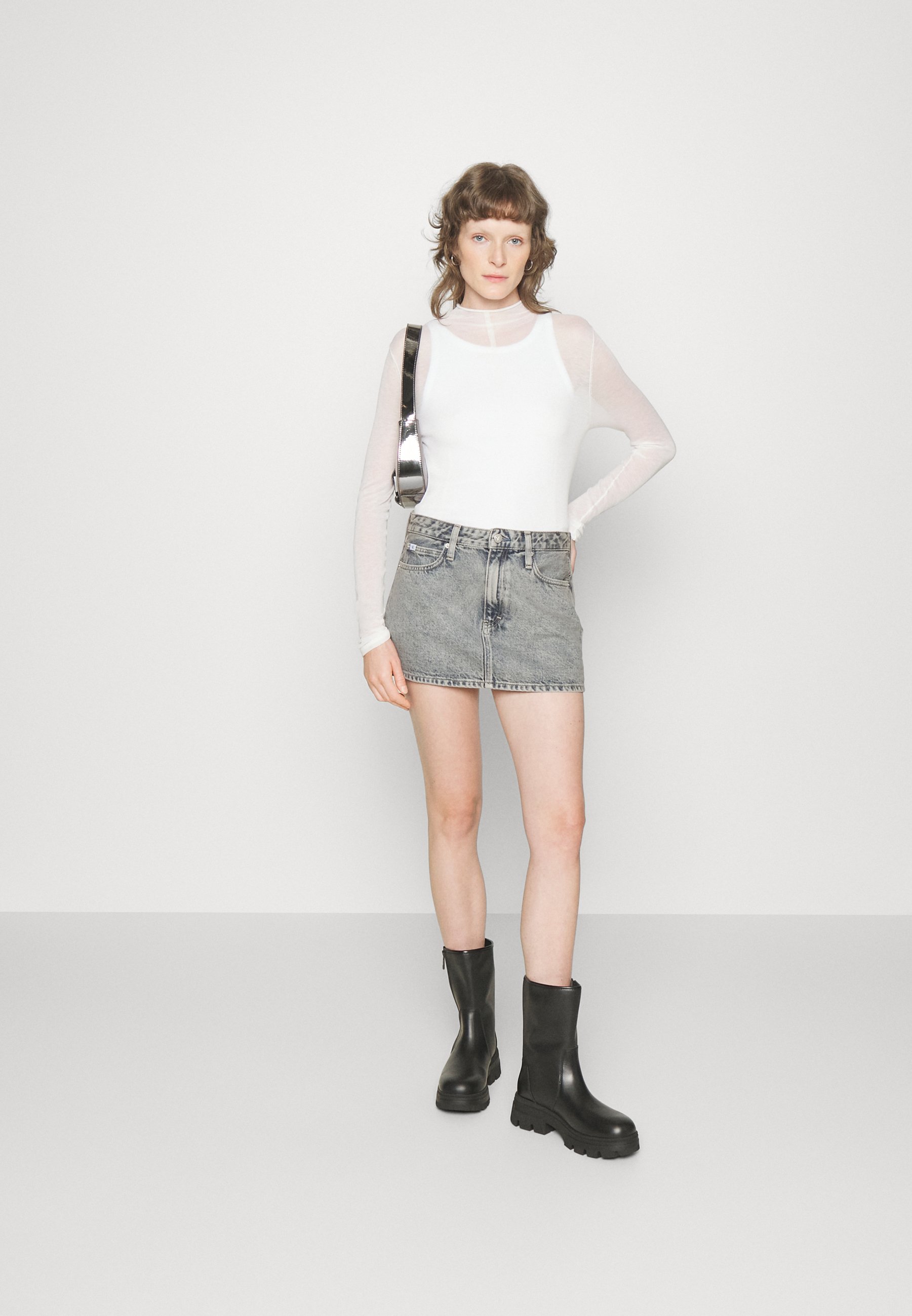 MICRO MINI SKIRT - Denim skirt