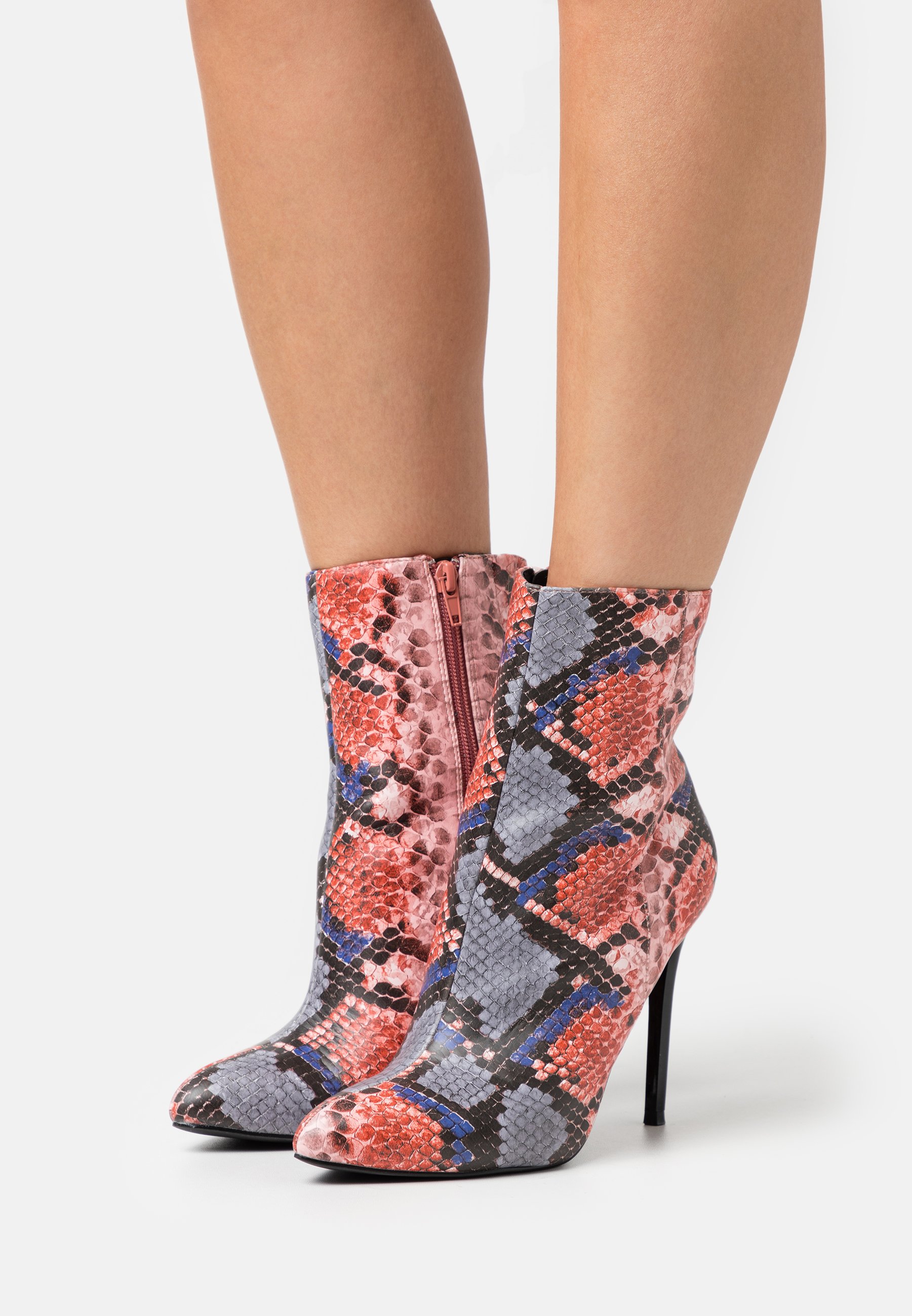 High heeled ankle boots