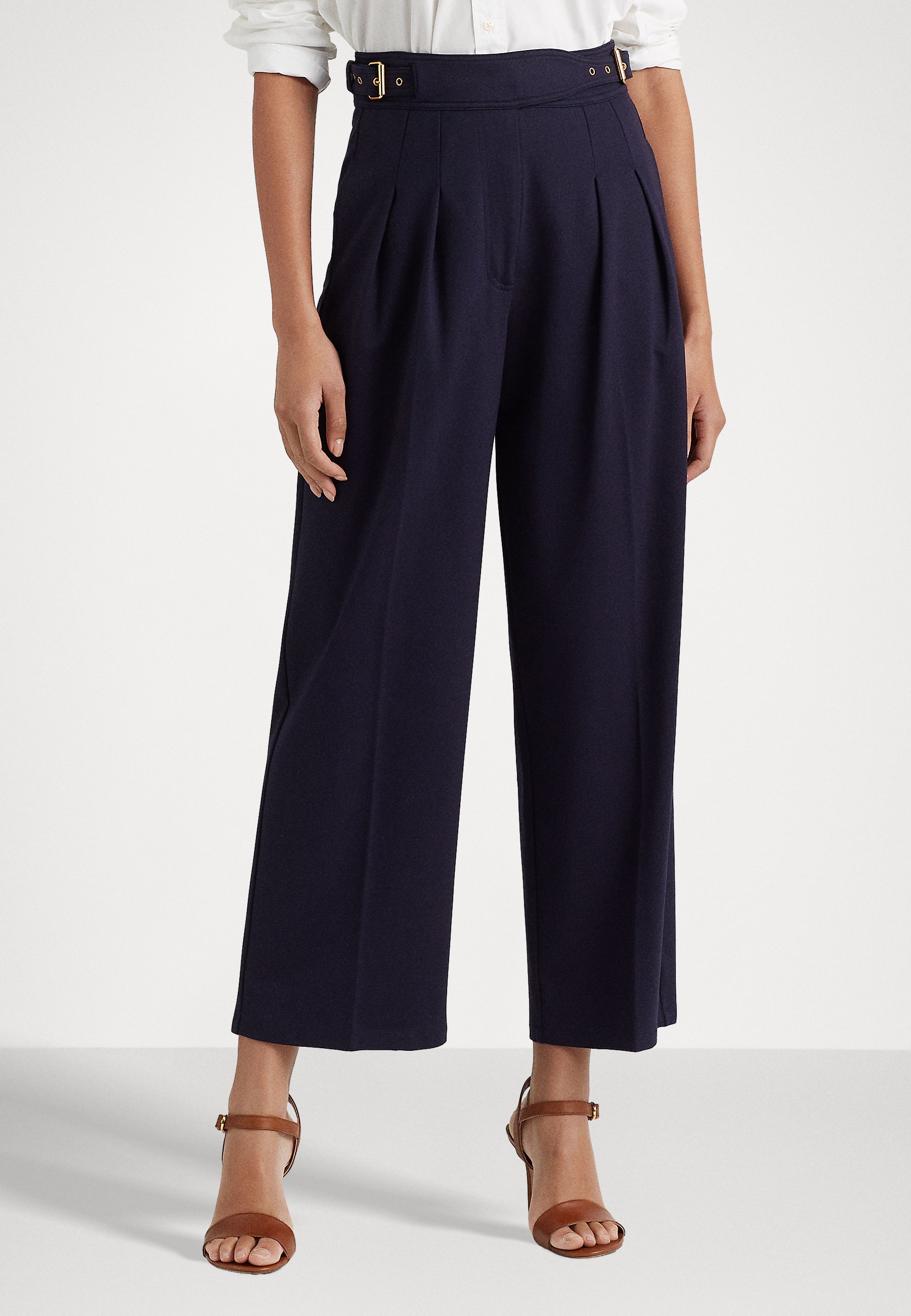 ZATTARY CROPPED PLEATED - Trousers