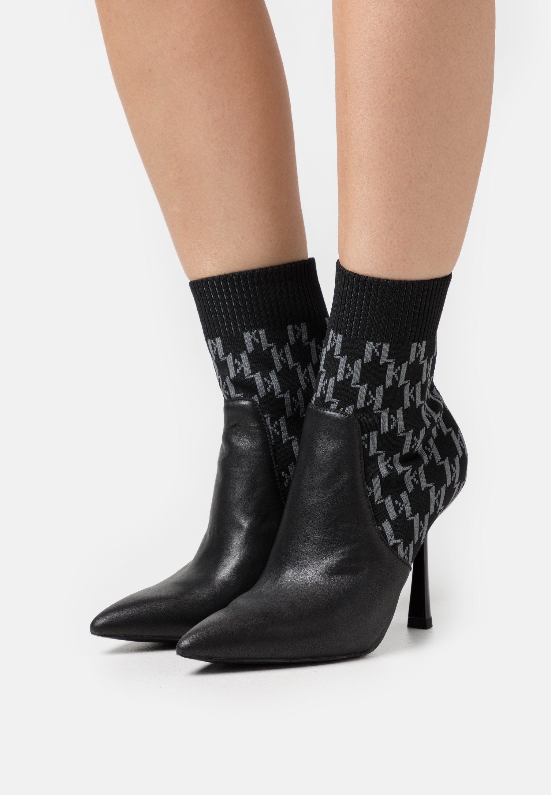 PANDARA MONOGRAM- High heeled ankle boots