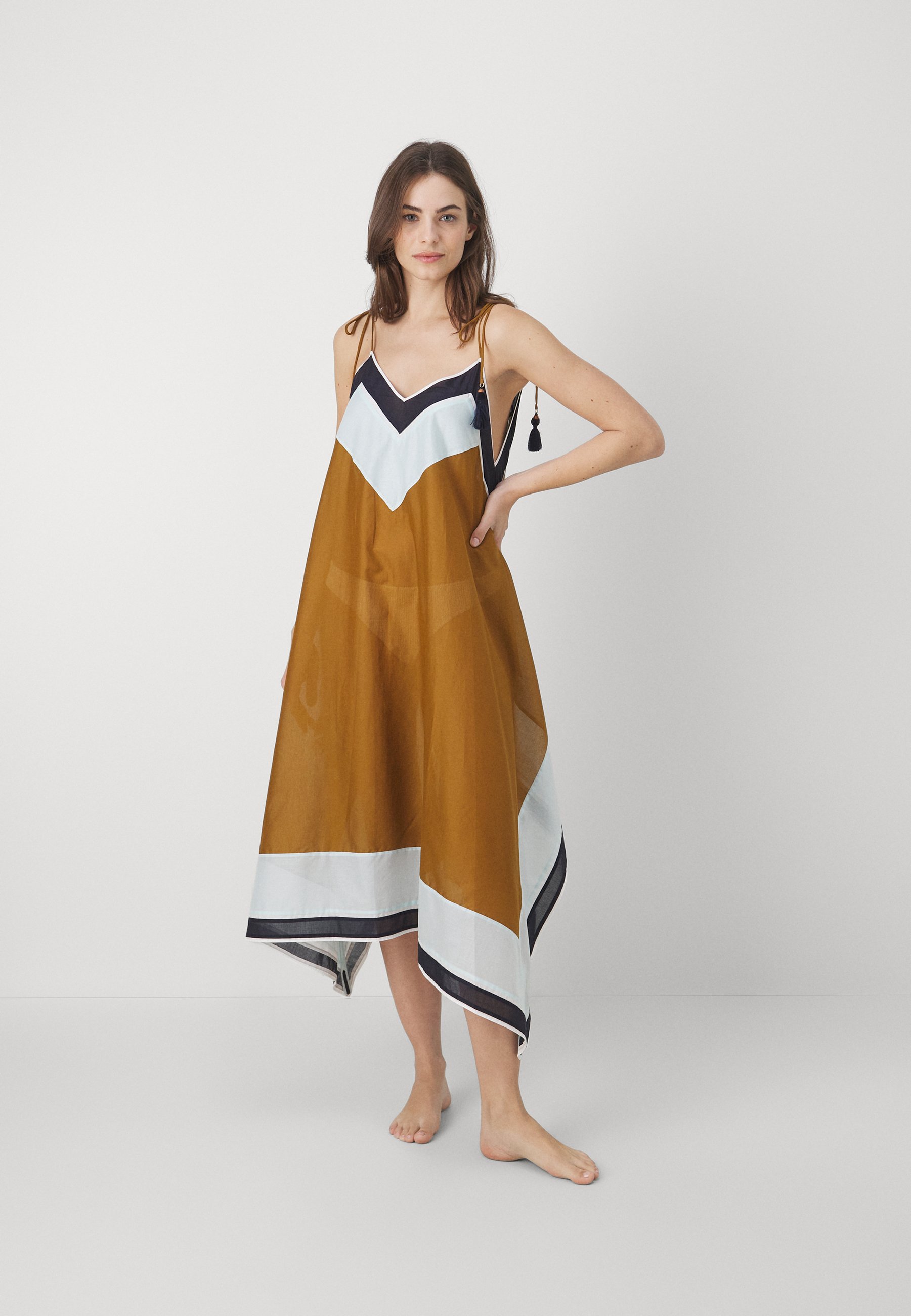 COLOR BLOCKED DRESS - Beach accessory