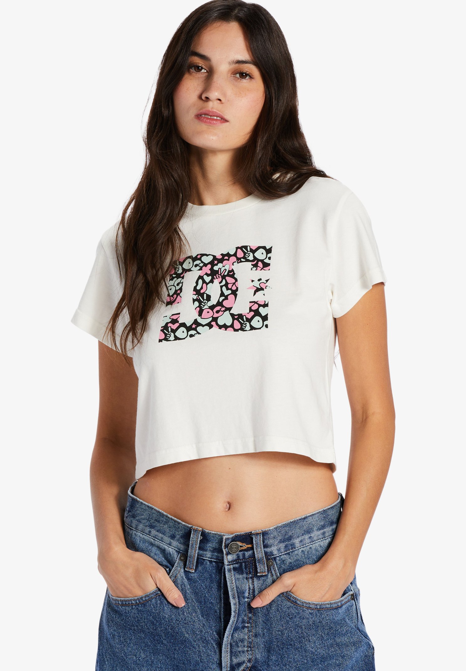 STAR FILL MIT CROPPED FIT - Print T-shirt