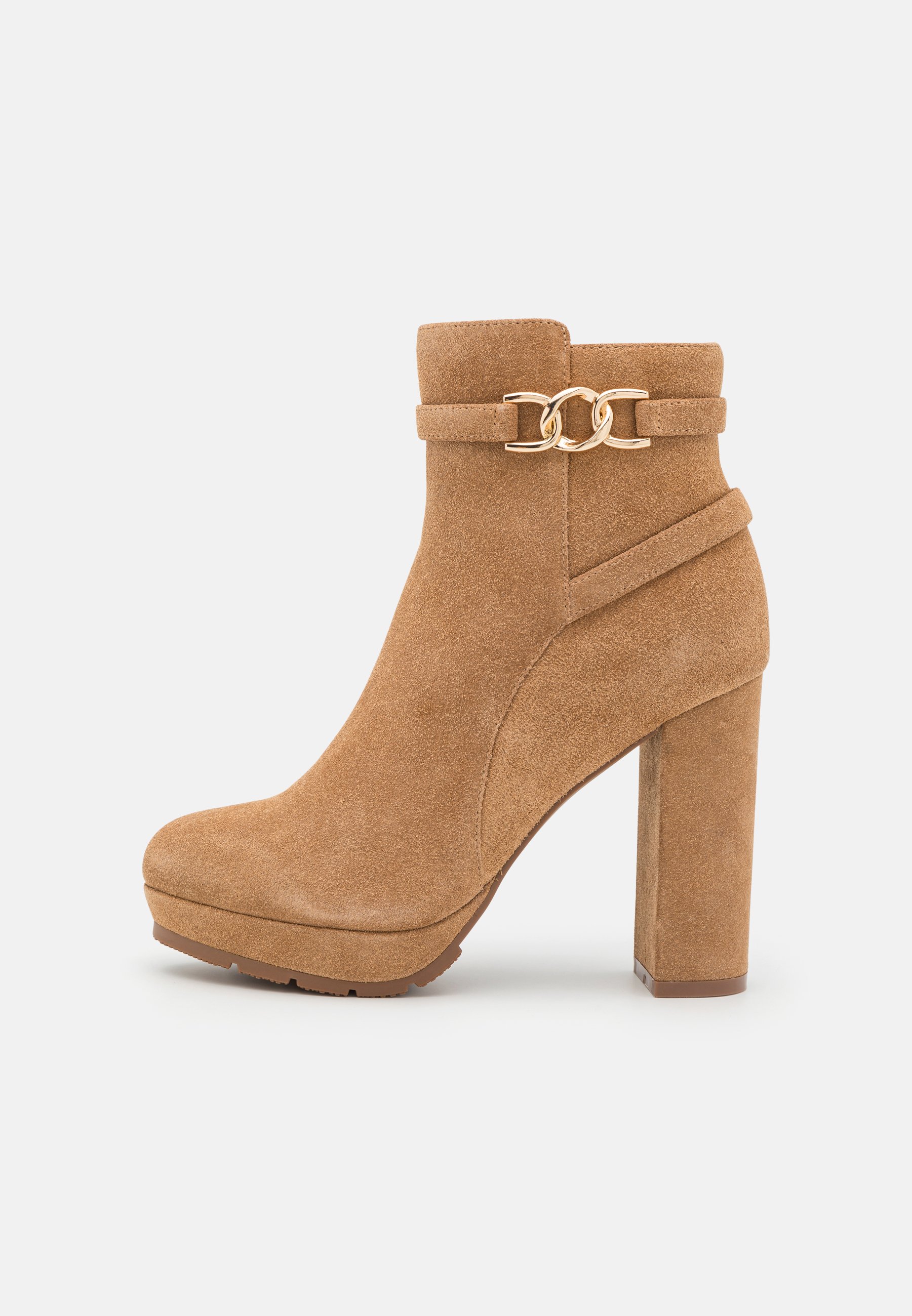 LEATHER- Platform ankle boots