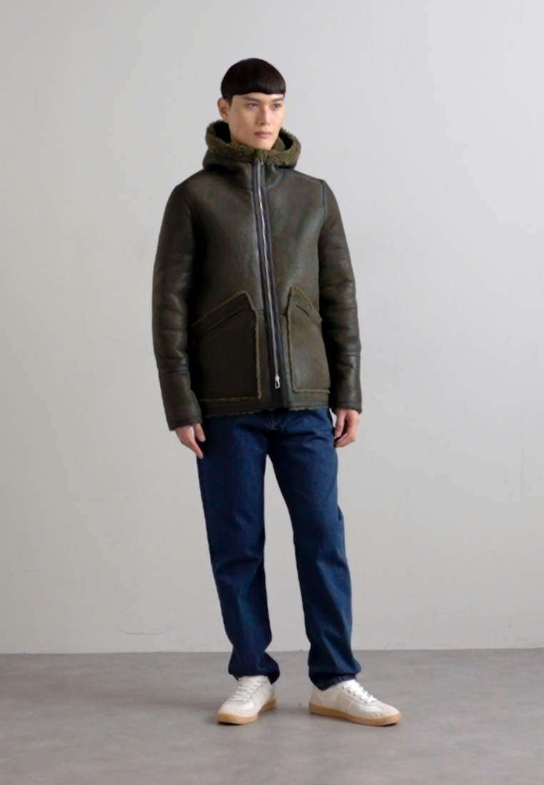 HOOD - Leather jacket