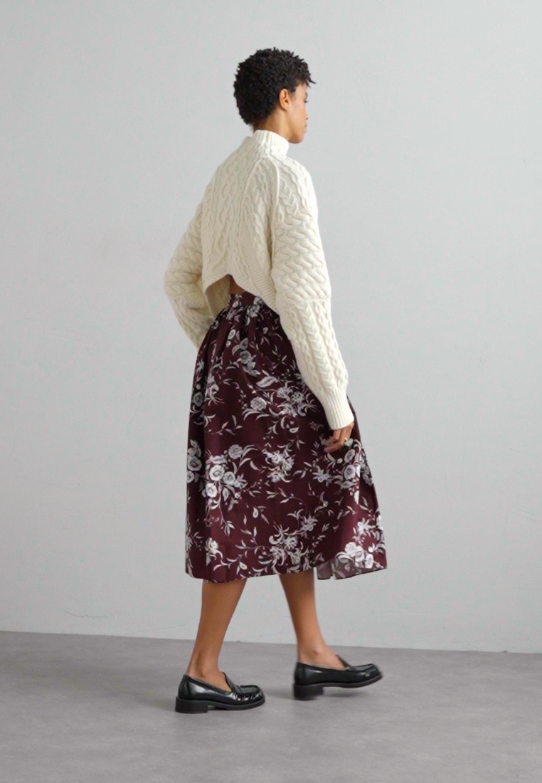 VOLUME MIDI SKIRT - A-line skirt